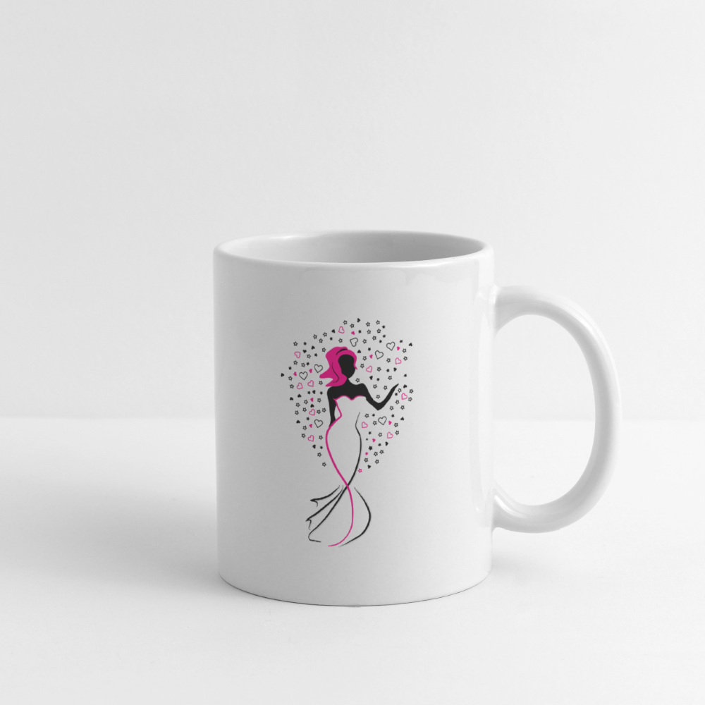 Elegant Lady Figurine Mug – Modern Luxury Ceramic Cup for Soft Girl & Baddie Aesthetic – Feminine Chic Drinkware for Coffee, Tea & Vanity Decor - white