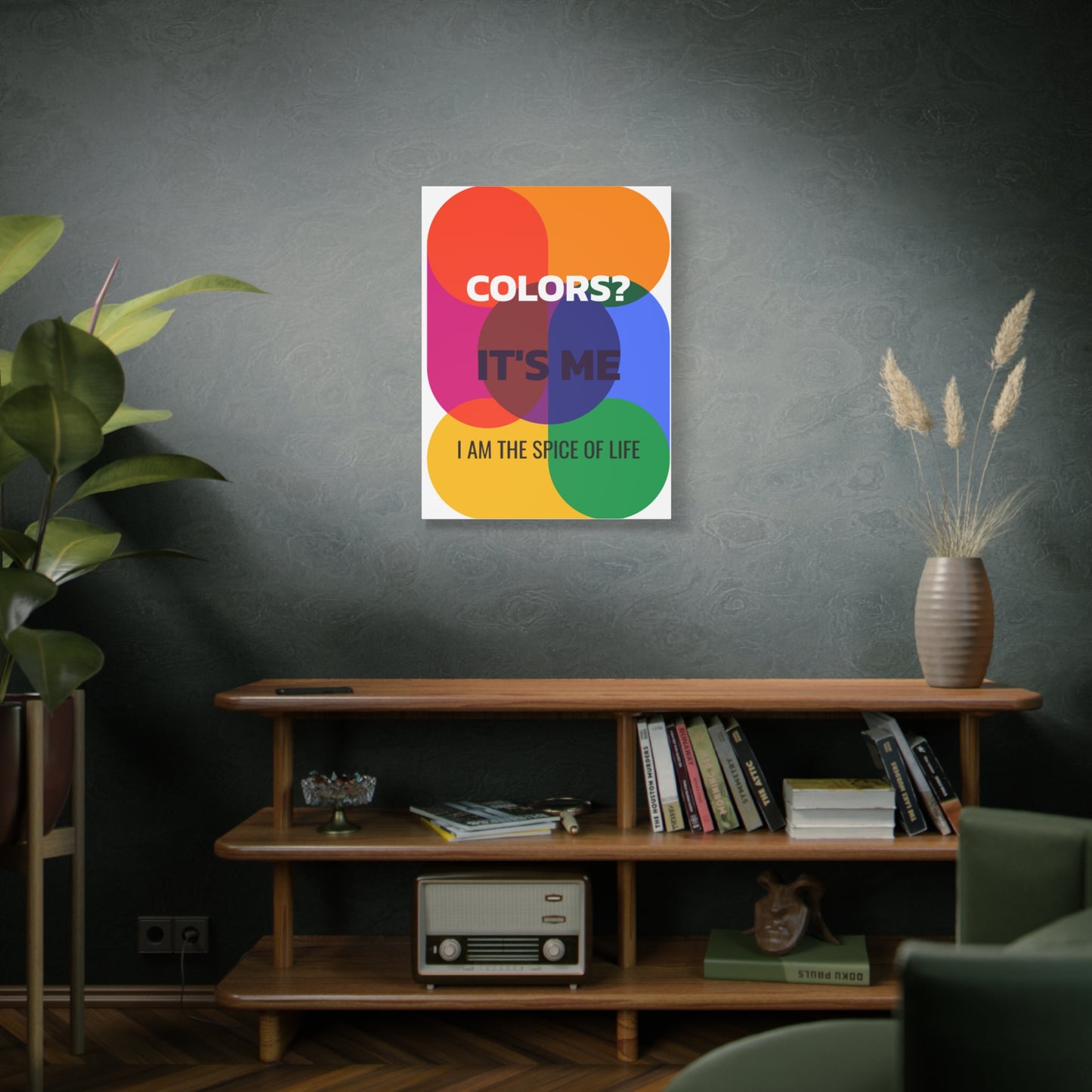 Witty Colorful Wall Decor, Vibrant Canvas Art