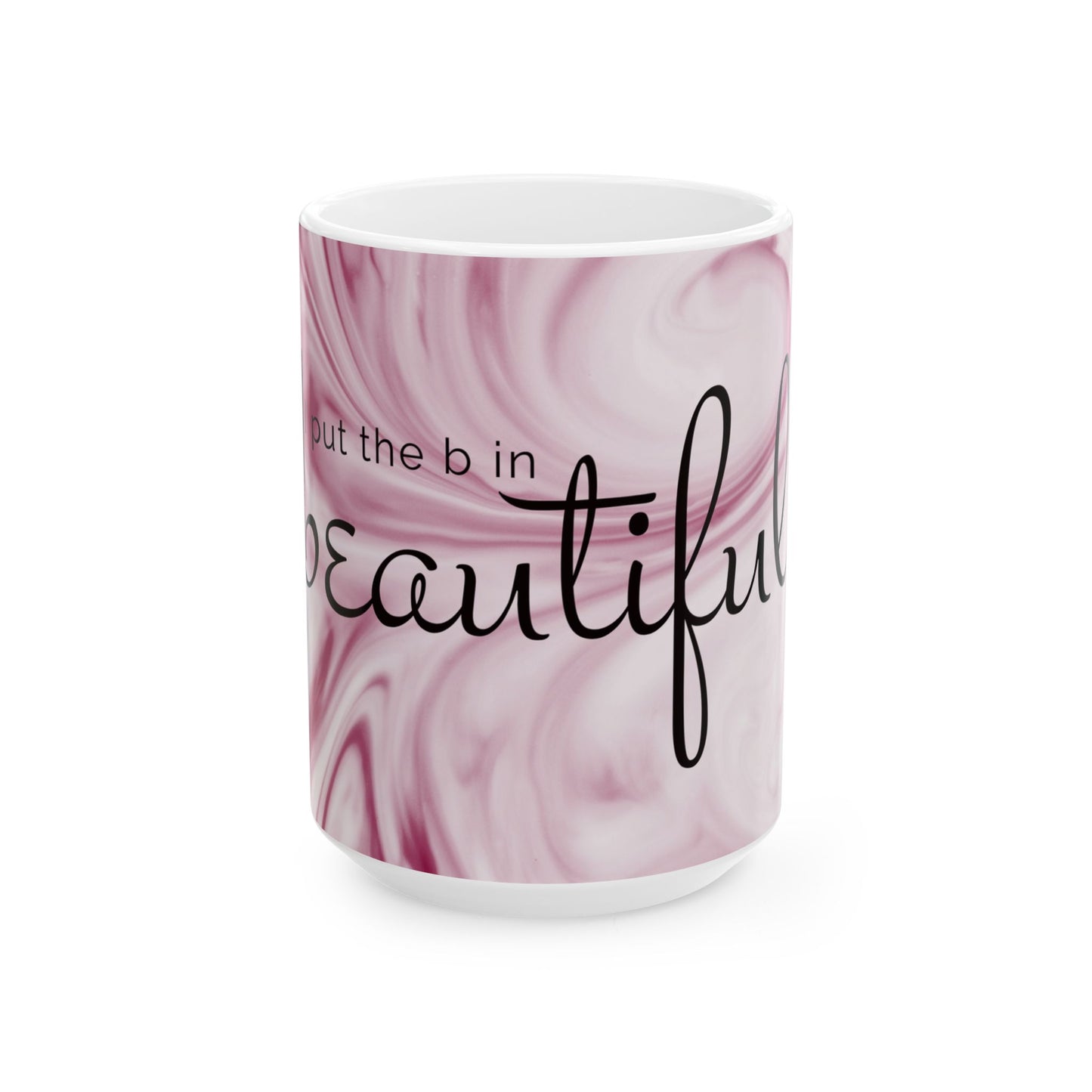 Pink Marble Ceramic Mug Modern Coffee Cup for Women Aesthetic Drinkware Gift for Her Inspirational Home Office Decor