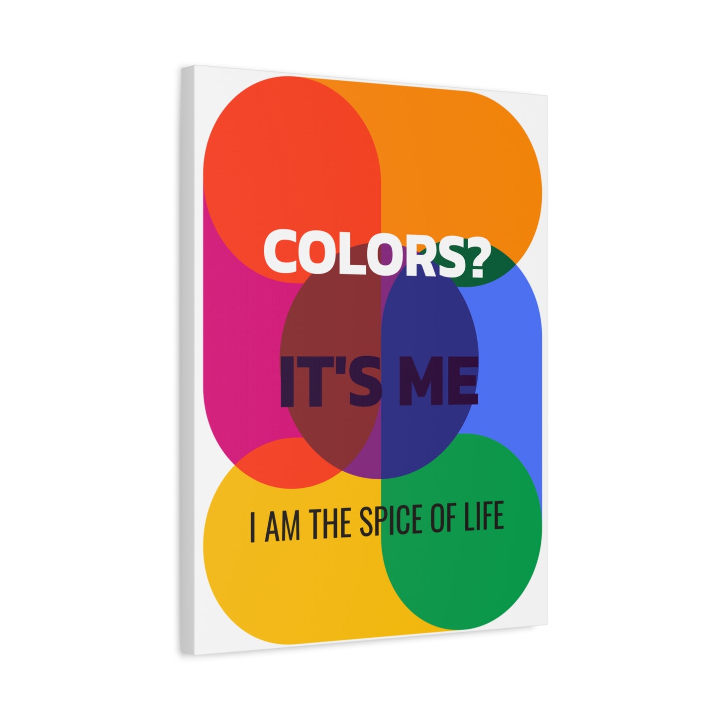 Witty Colorful Wall Decor, Vibrant Canvas Art