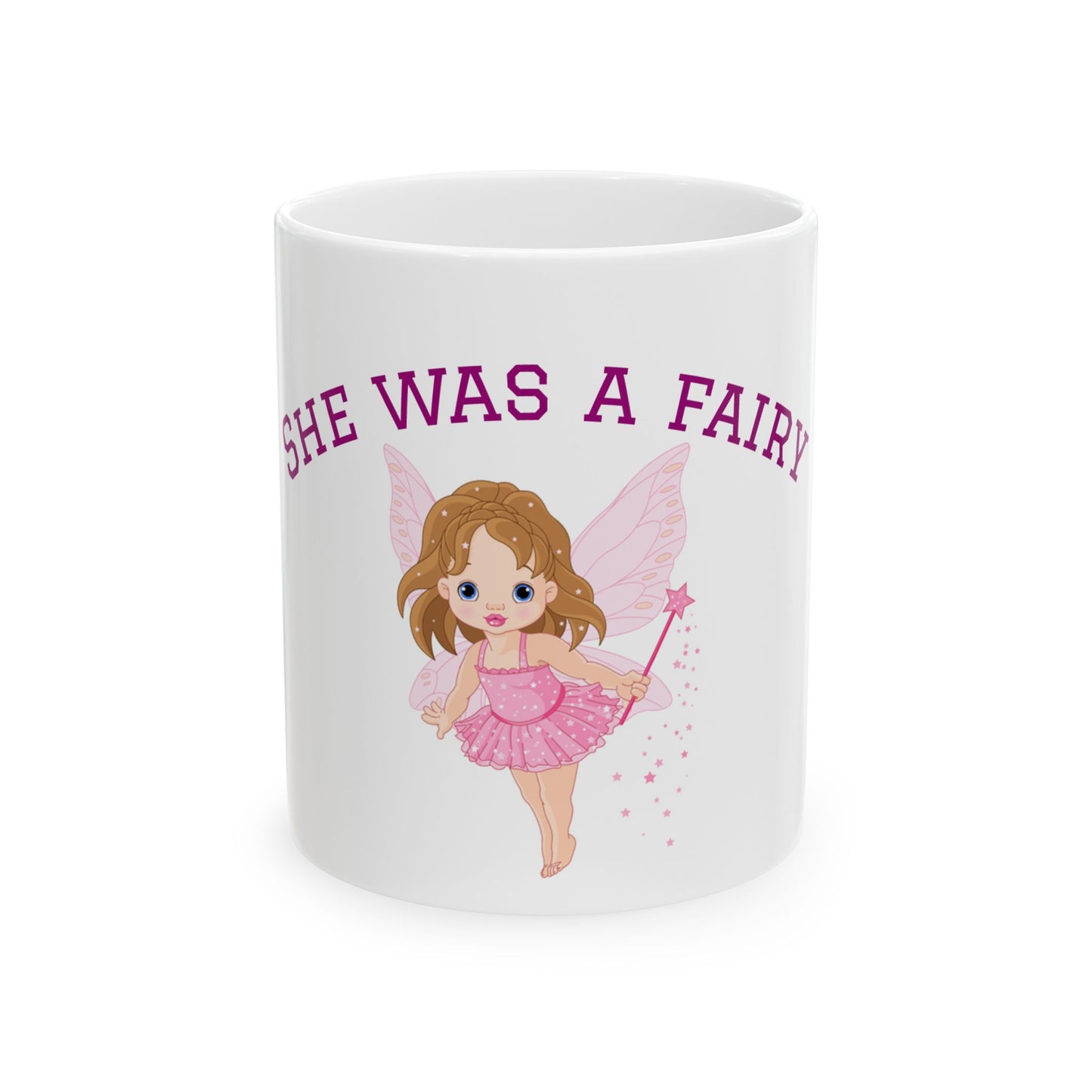 Cute Fairy Ceramic Mug – Whimsical Coffee Cup for Kids & Fairy Tale Lovers, Magical Drinkware Gift