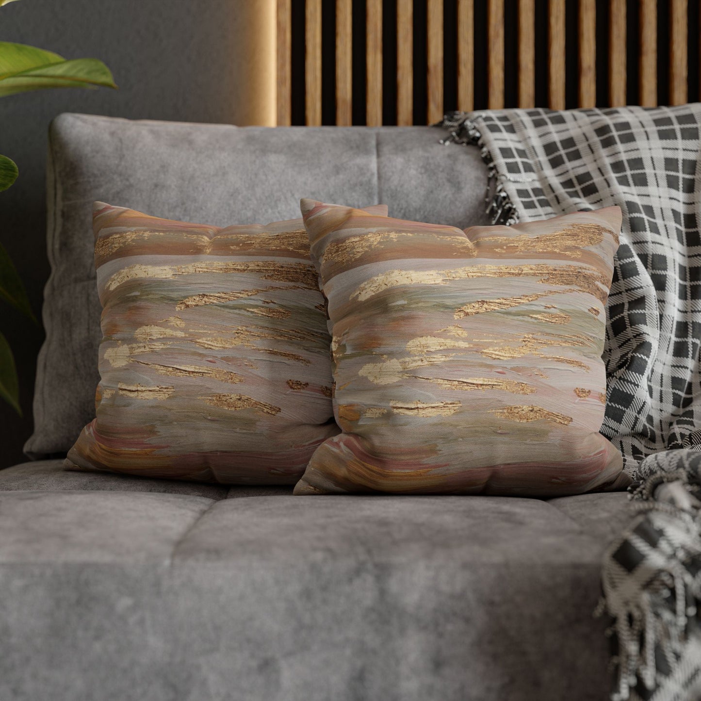 Abstract Throw Pillow Cover – Elegant Pillowcase for Couch or Bed, Modern Home Decor Accent