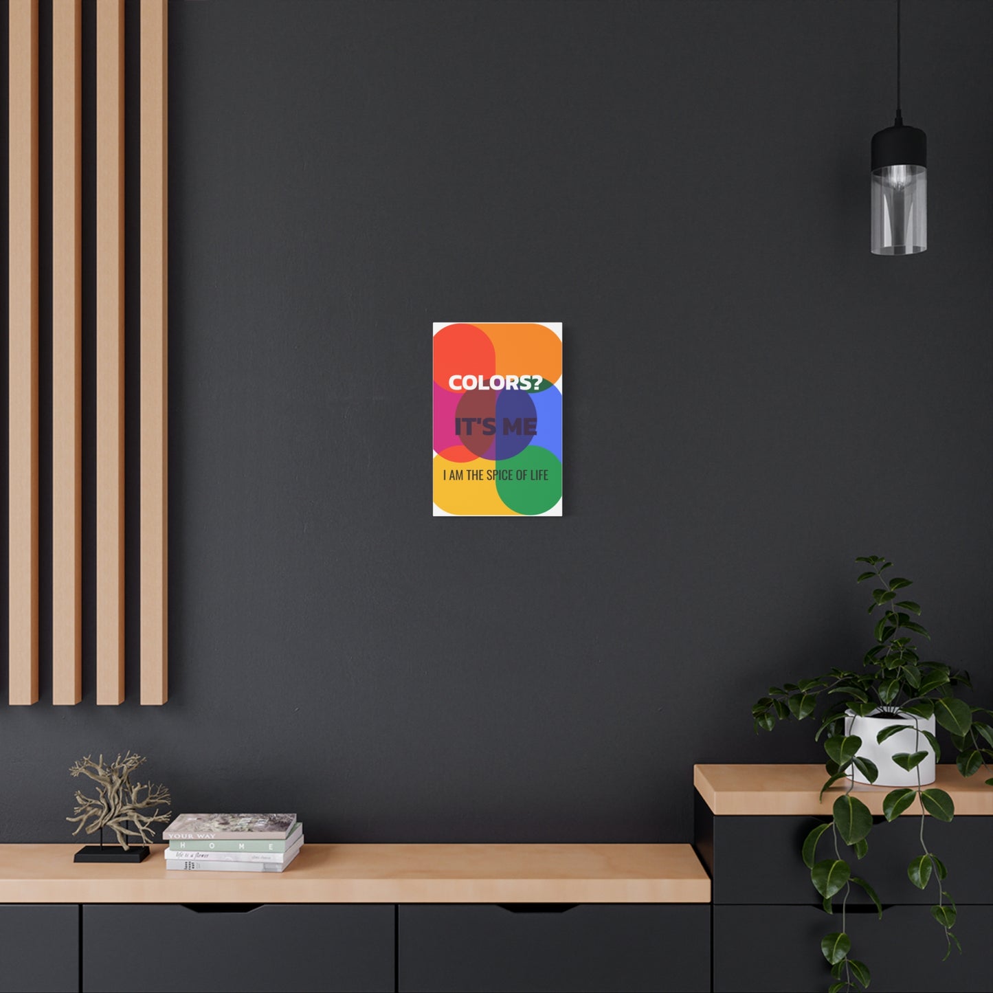 Witty Colorful Wall Decor, Vibrant Canvas Art