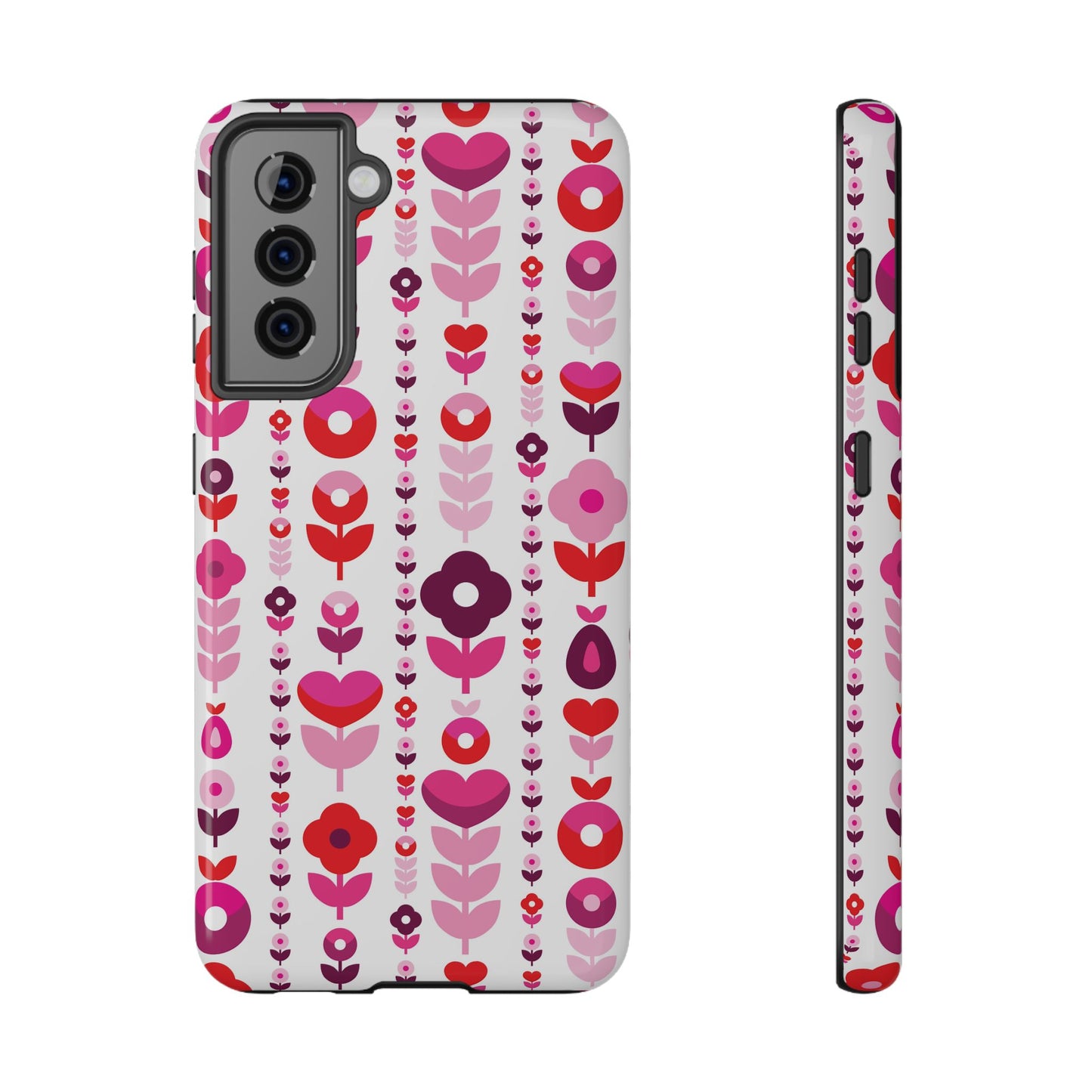 Floral Phone Case for iPhone & Samsung – Colorful Impact-Resistant Cover, Gift for Her