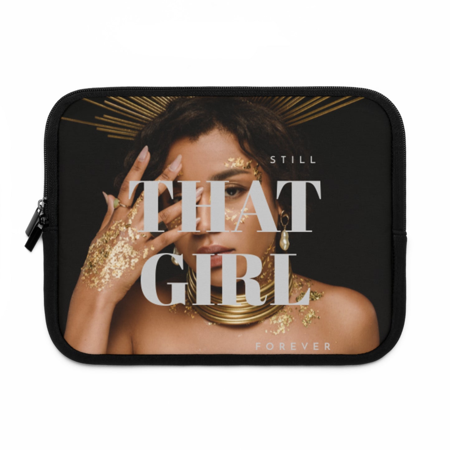 Empowerment Laptop Sleeve – “That Girl” Aesthetic Tech Case – Chic Neoprene Computer Bag for Students & Professionals – Stylish Gift for Her
