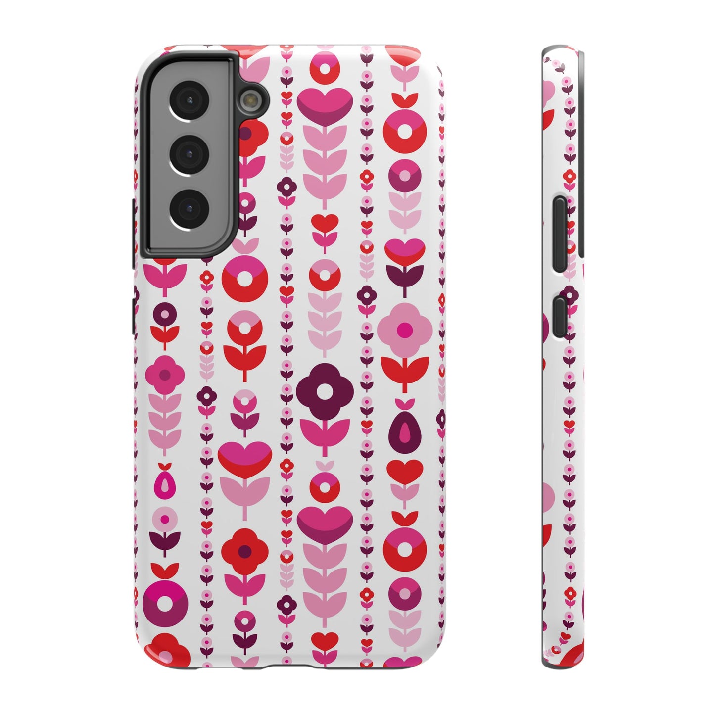 Floral Phone Case for iPhone & Samsung – Colorful Impact-Resistant Cover, Gift for Her