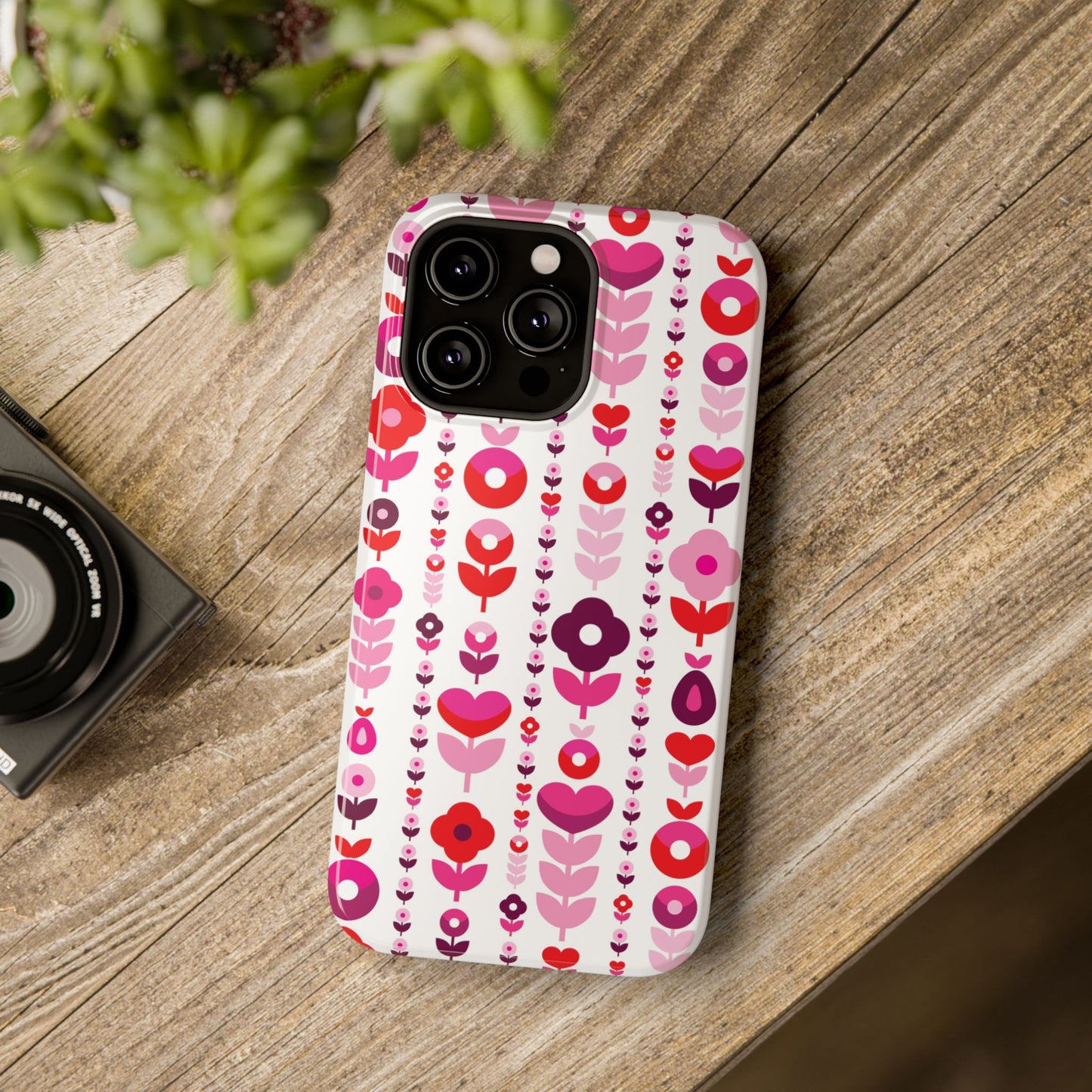Floral Phone Case for iPhone & Samsung – Colorful Impact-Resistant Cover, Gift for Her
