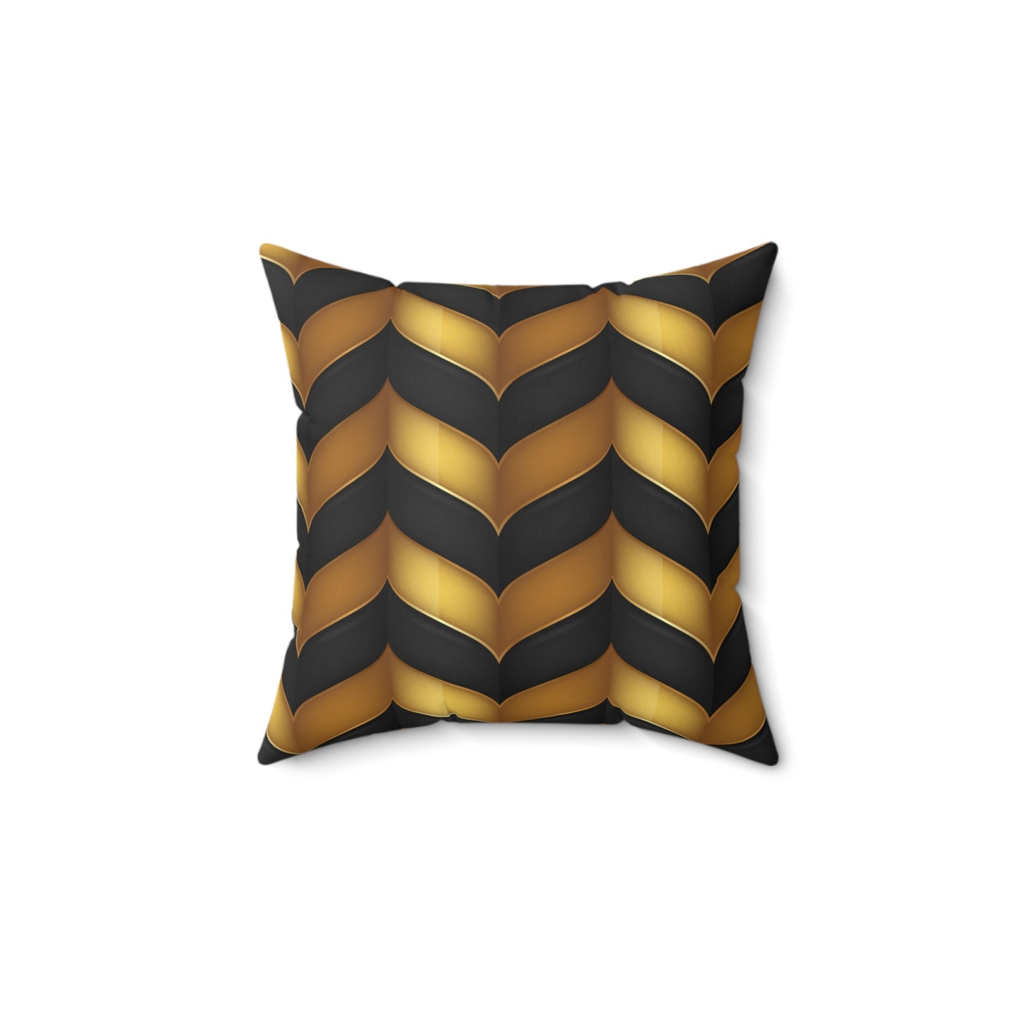 Black and Gold Throw Pillow – Modern Decorative Cushion for Living Room or Bedroom | Stylish Square Pillow Cover for Elegant Home Decor