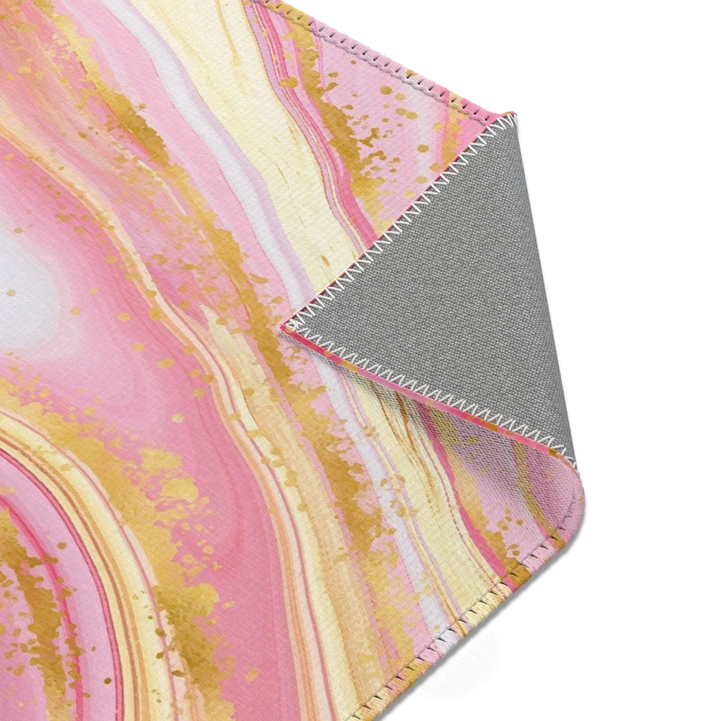 Pink Marble Area Rug – Soft Modern Floor Mat for Chic Home Decor