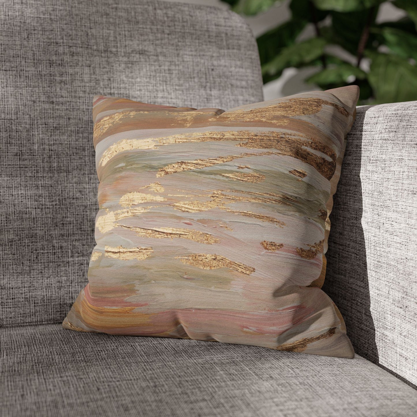 Abstract Throw Pillow Cover – Elegant Pillowcase for Couch or Bed, Modern Home Decor Accent