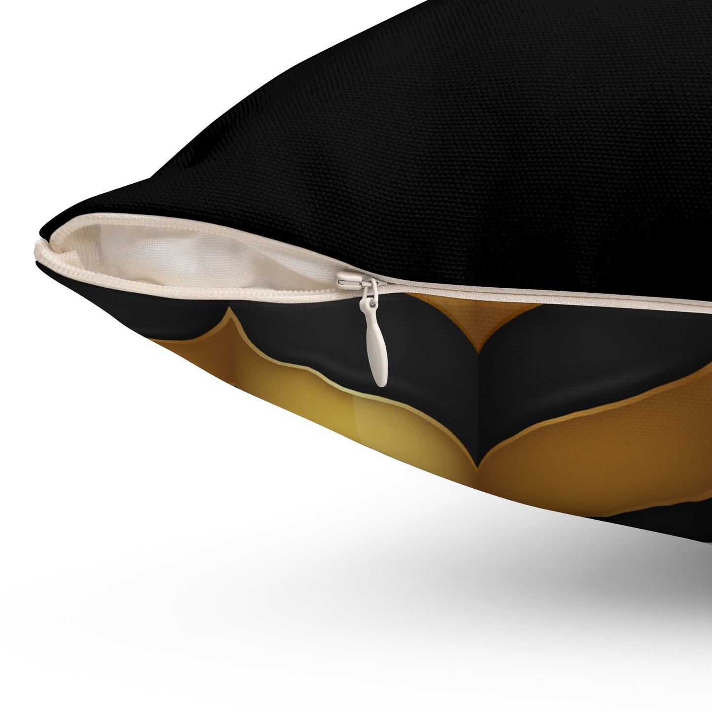 Black and Gold Throw Pillow – Modern Decorative Cushion for Living Room or Bedroom | Stylish Square Pillow Cover for Elegant Home Decor