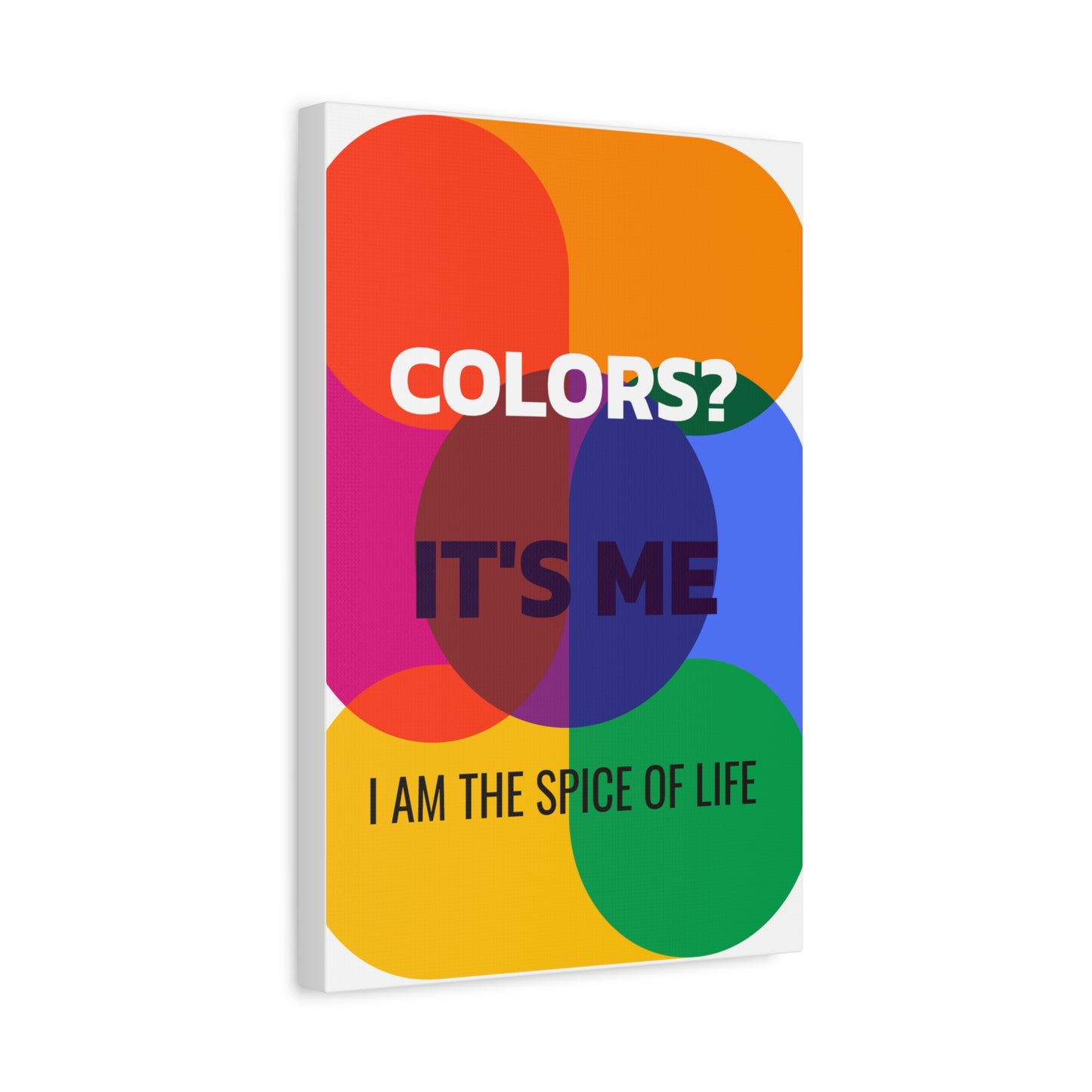 Witty Colorful Wall Decor, Vibrant Canvas Art