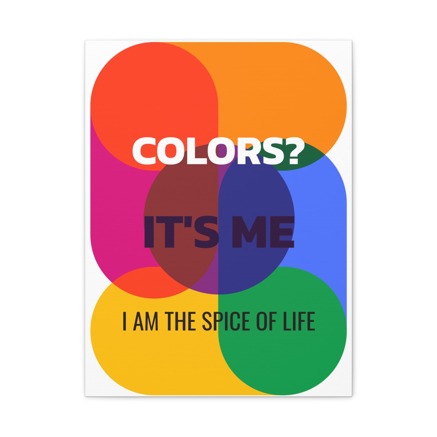 Witty Colorful Wall Decor, Vibrant Canvas Art