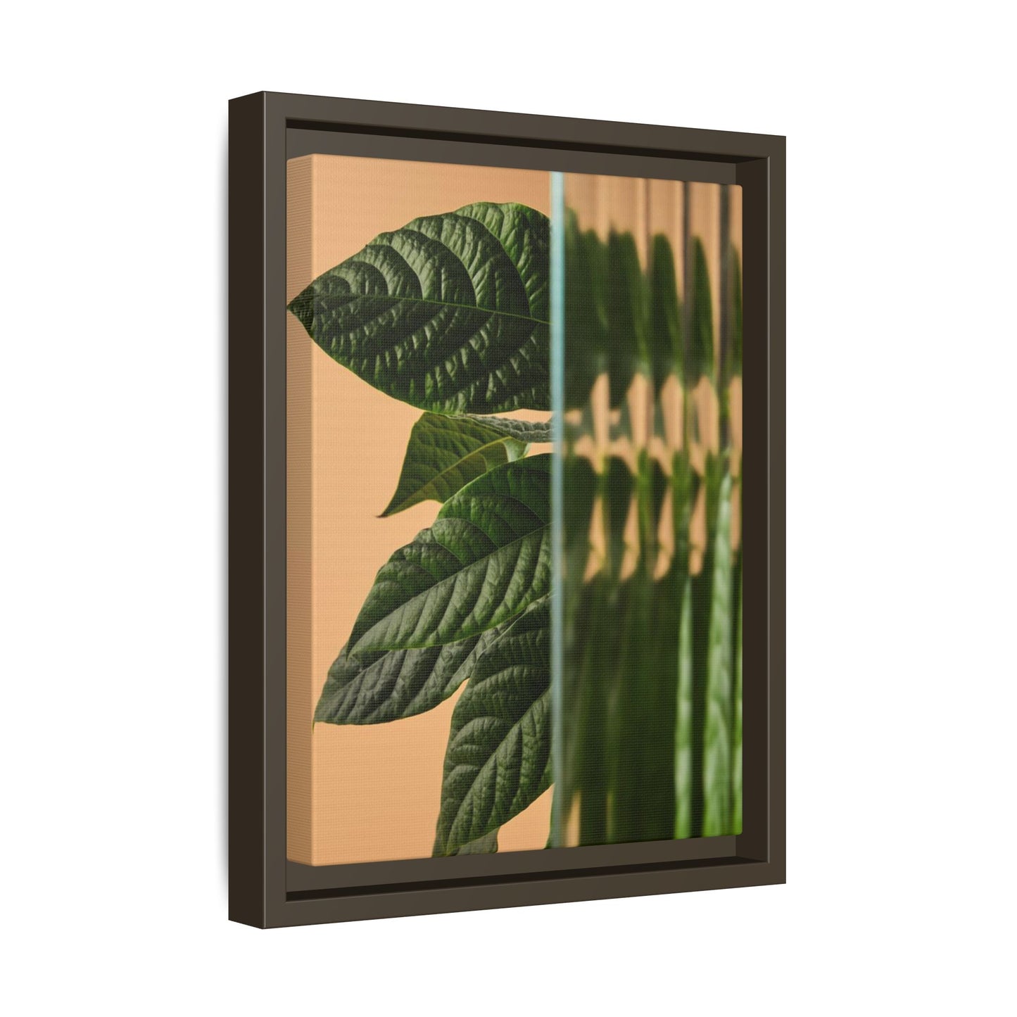 Framed Botanical Canvas Wall Art – Nature-Inspired Matte Print, Greenery Home Decor, Modern Aesthetic Art, Gift for Plant Lovers, Tranquil Wall Accent