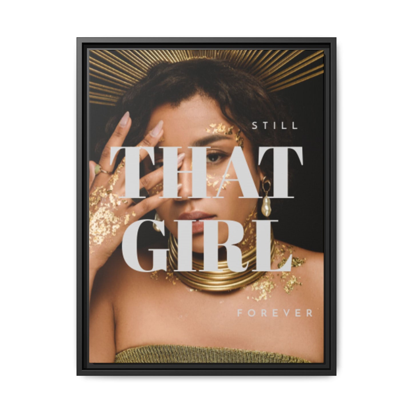 Bold Statement Matte Canvas Wall Art – 'That Girl' Motivational Home Office Decor – Modern Inspirational Artwork – Gift for Entrepreneurs & Creatives
