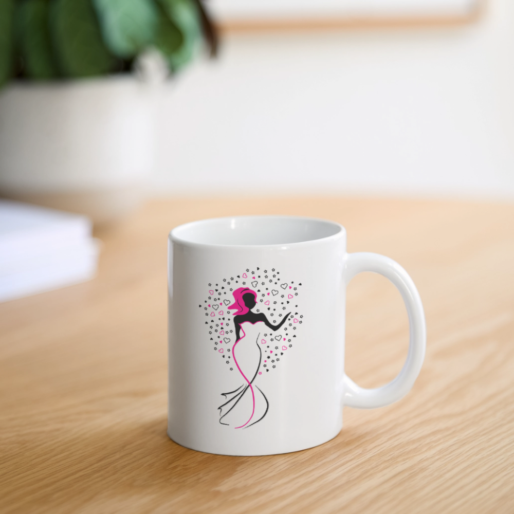 Elegant Lady Figurine Mug – Modern Luxury Ceramic Cup for Soft Girl & Baddie Aesthetic – Feminine Chic Drinkware for Coffee, Tea & Vanity Decor - white