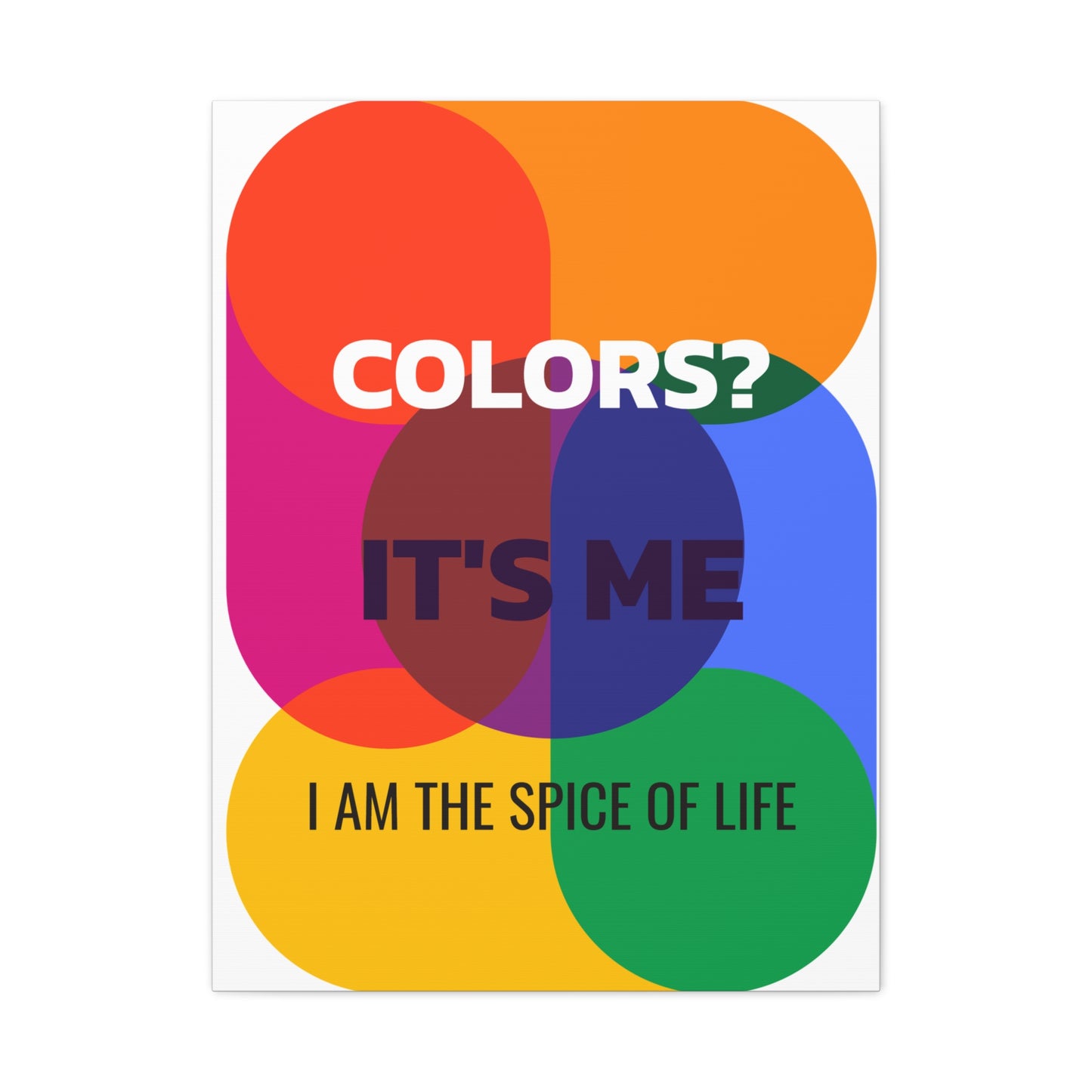 Witty Colorful Wall Decor, Vibrant Canvas Art