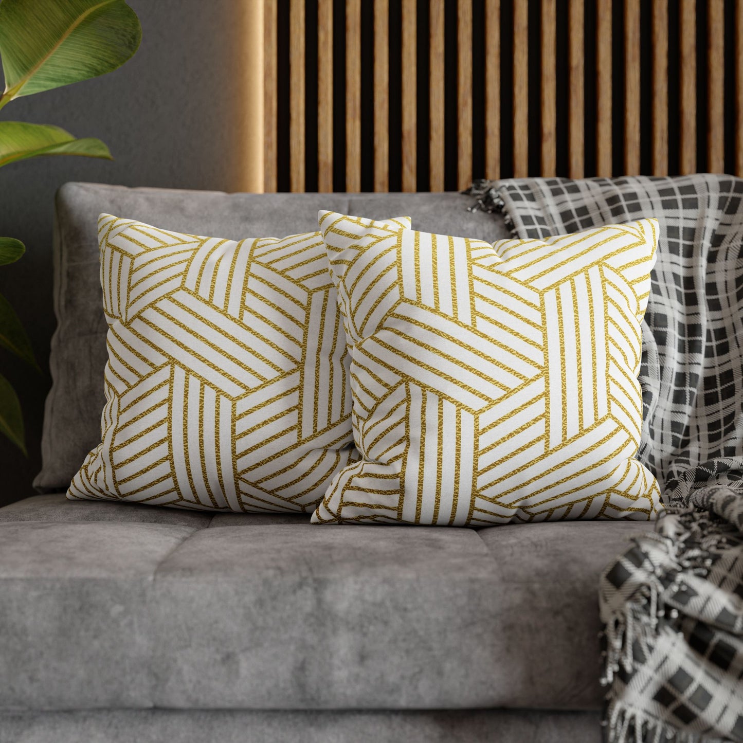 Geometric Throw Pillow Cover – Modern Pillowcase for Couch or Bed, Patterned Decorative Accent
