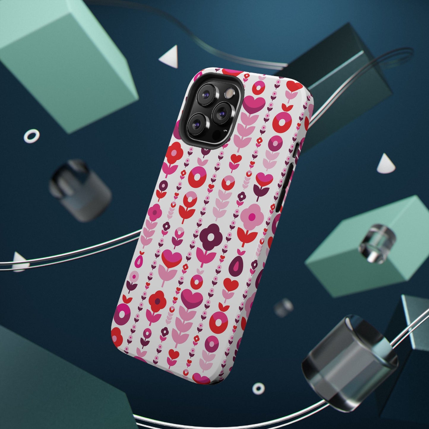 Floral Phone Case for iPhone & Samsung – Colorful Impact-Resistant Cover, Gift for Her