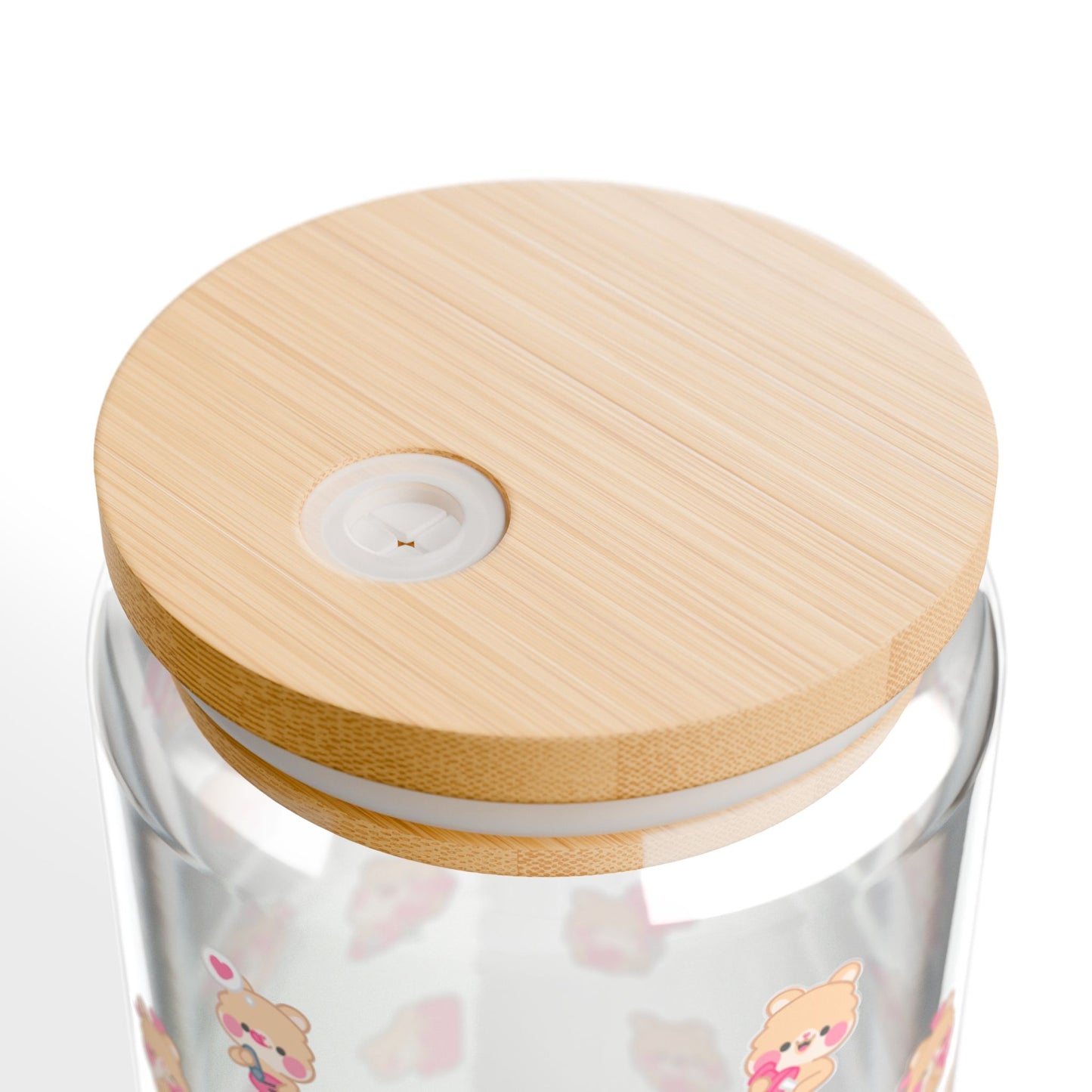 Glass Cup with Straw – 16oz Cute Reusable Sipper Tumbler with Bamboo Lid | Aesthetic Summer Drinkware for Kids & Adults