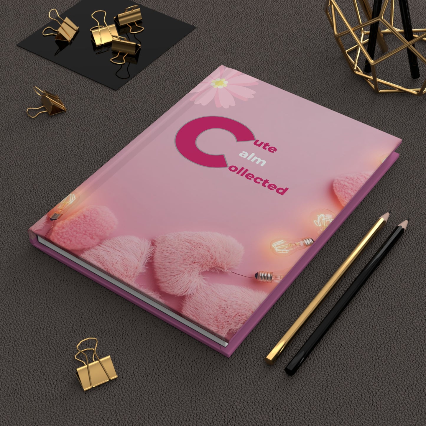 Pink Hardcover Journal – Cute Motivational Notebook for Women | Self-Care Writing Journal, Gift for Students & Writers