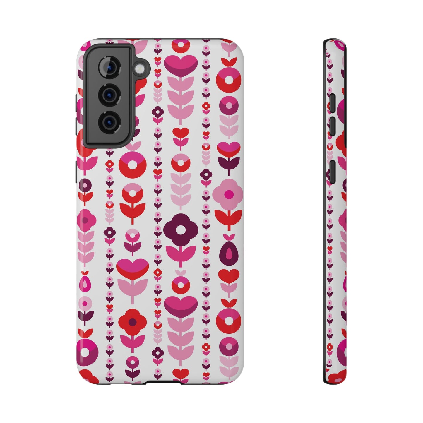 Floral Phone Case for iPhone & Samsung – Colorful Impact-Resistant Cover, Gift for Her