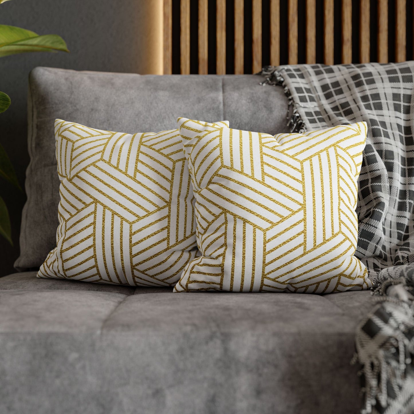 Geometric Throw Pillow Cover – Modern Pillowcase for Couch or Bed, Patterned Decorative Accent