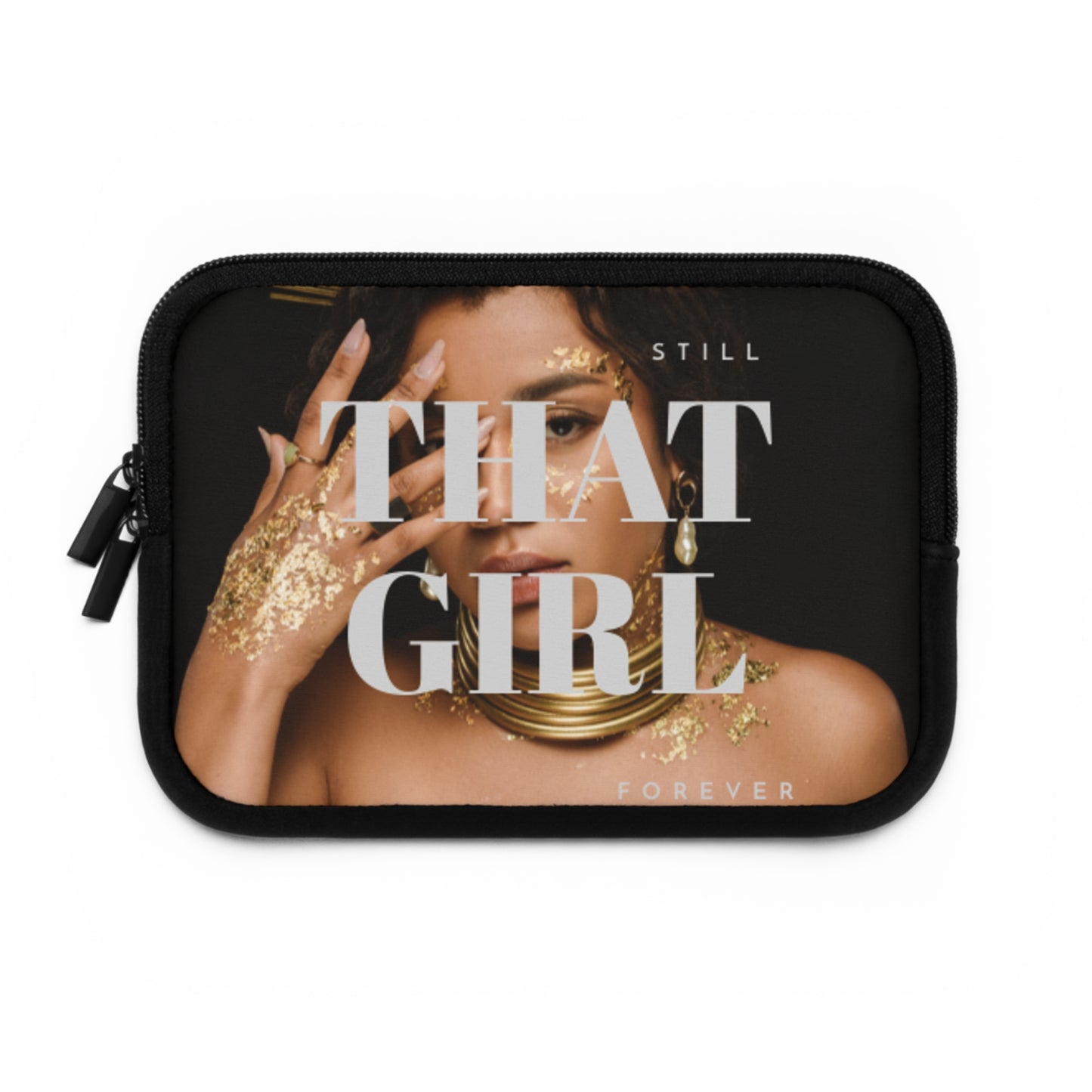 Empowerment Laptop Sleeve – “That Girl” Aesthetic Tech Case – Chic Neoprene Computer Bag for Students & Professionals – Stylish Gift for Her