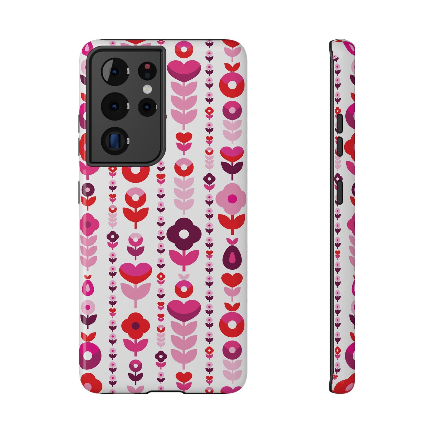 Floral Phone Case for iPhone & Samsung – Colorful Impact-Resistant Cover, Gift for Her