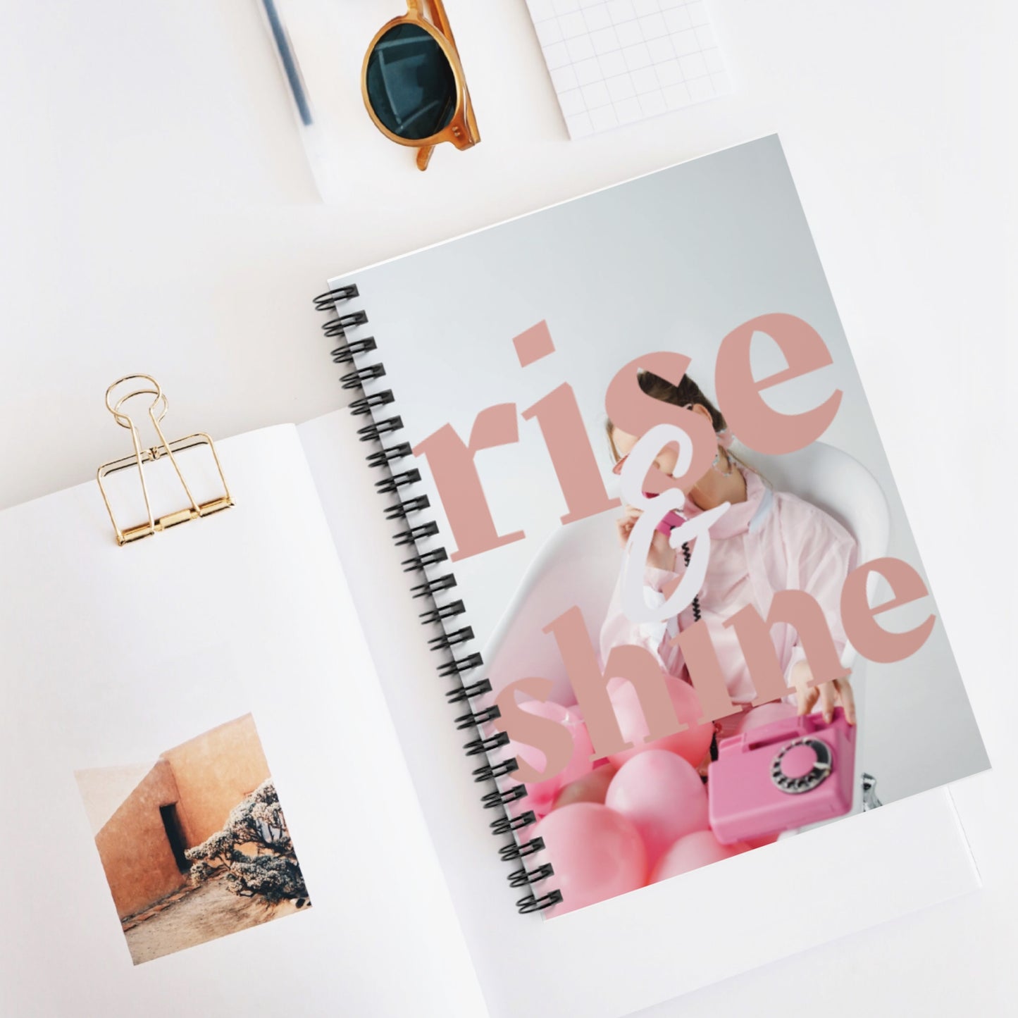 Rise and Shine Spiral Notebook – Cheerful Ruled Journal for Notes, Lists & Daily Planning – Smooth 90gsm Paper, Vibrant Design – Gift for Students, Writers & Professionals, Daily Inspiration