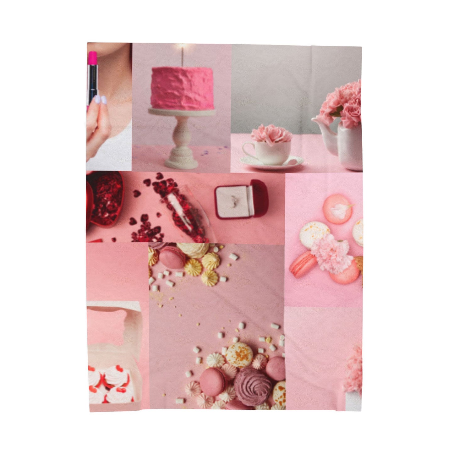 Sweet Treats Velveteen Plush Blanket – Soft Cozy Throw for Adults – Valentine’s Day, Birthday & Holiday Gift – Cute Dessert Print Blanket for Home Decor
