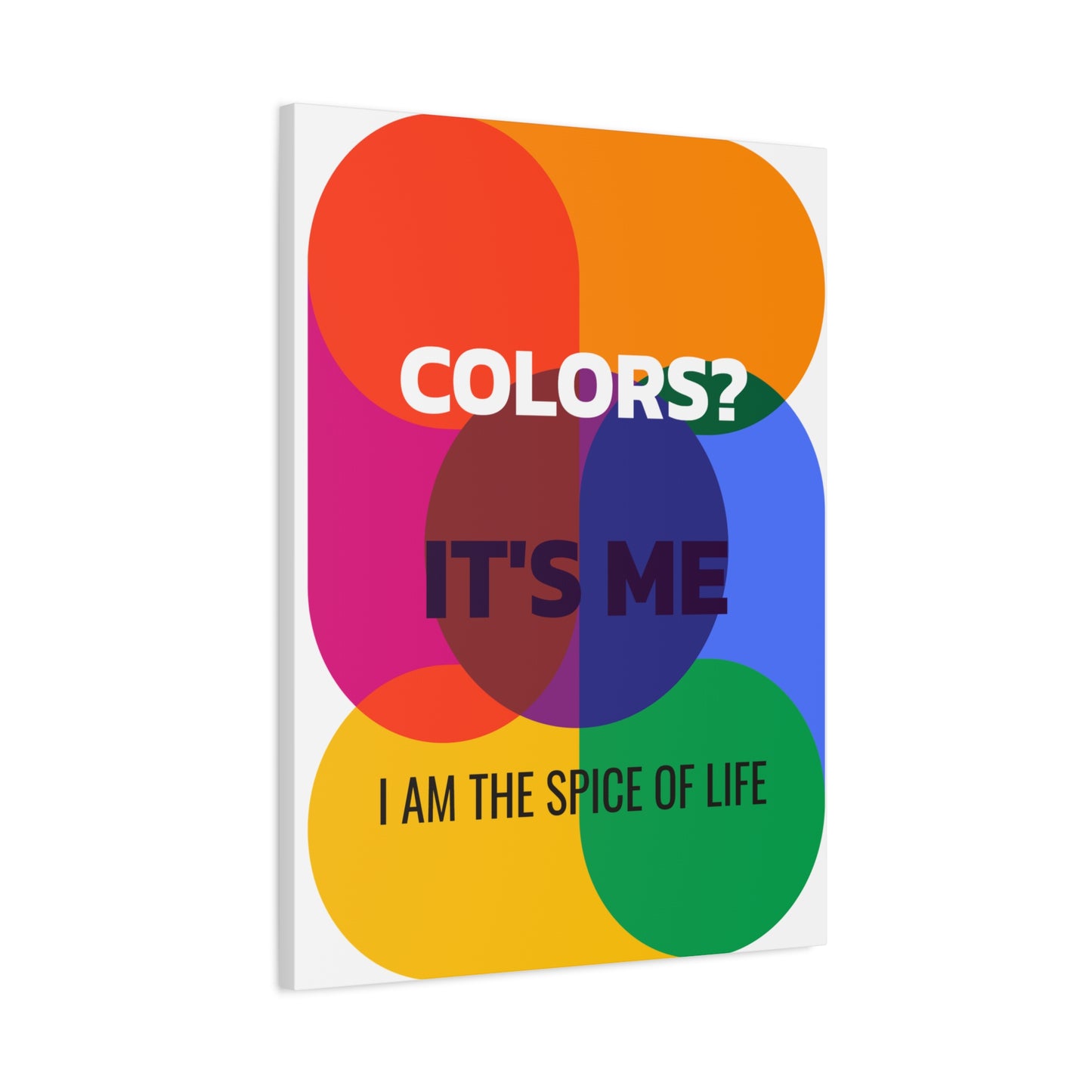 Witty Colorful Wall Decor, Vibrant Canvas Art