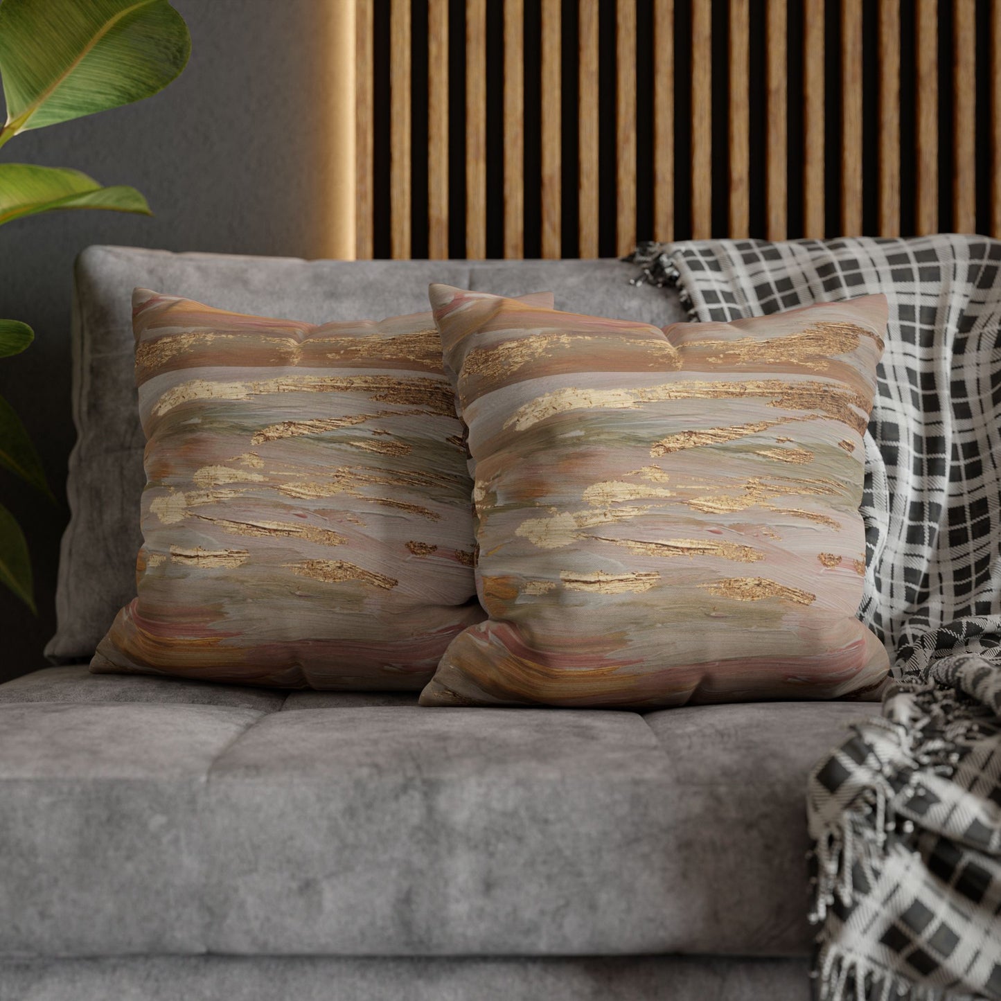 Abstract Throw Pillow Cover – Elegant Pillowcase for Couch or Bed, Modern Home Decor Accent