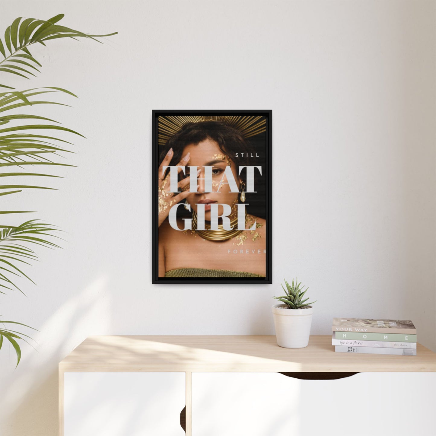 Bold Statement Matte Canvas Wall Art – 'That Girl' Motivational Home Office Decor – Modern Inspirational Artwork – Gift for Entrepreneurs & Creatives