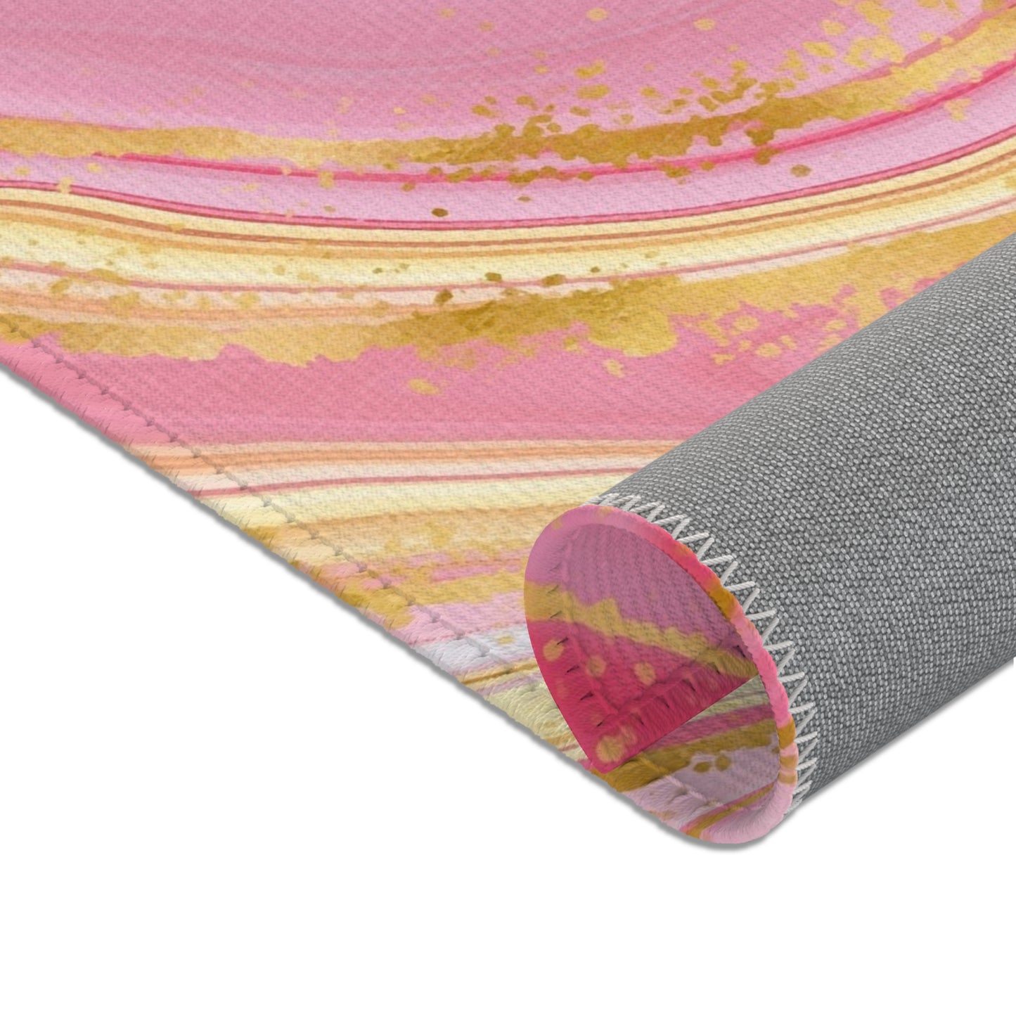 Pink Marble Area Rug – Soft Modern Floor Mat for Chic Home Decor