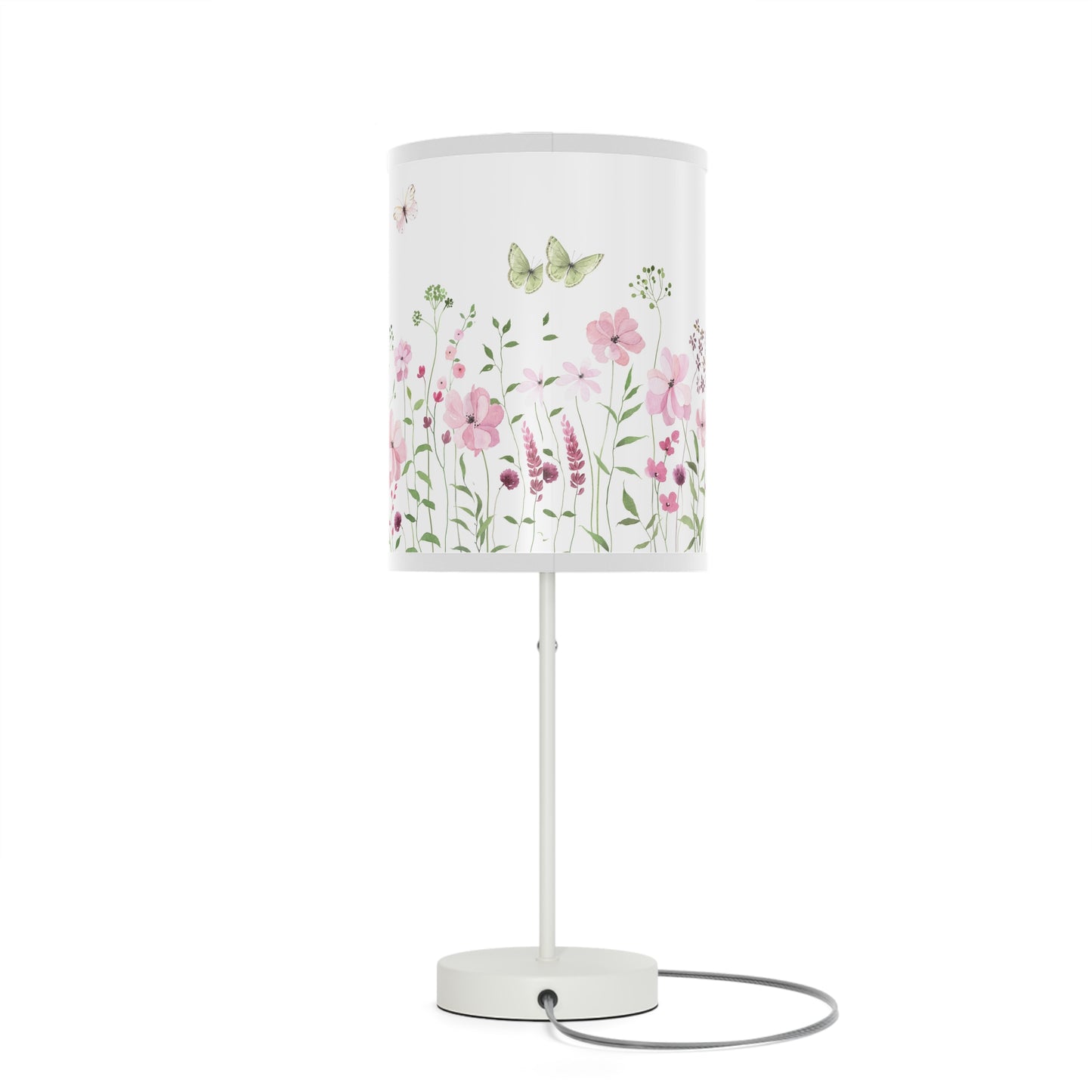 Floral Table Lamp with Butterfly Design – Boho Home Decor Accent Light