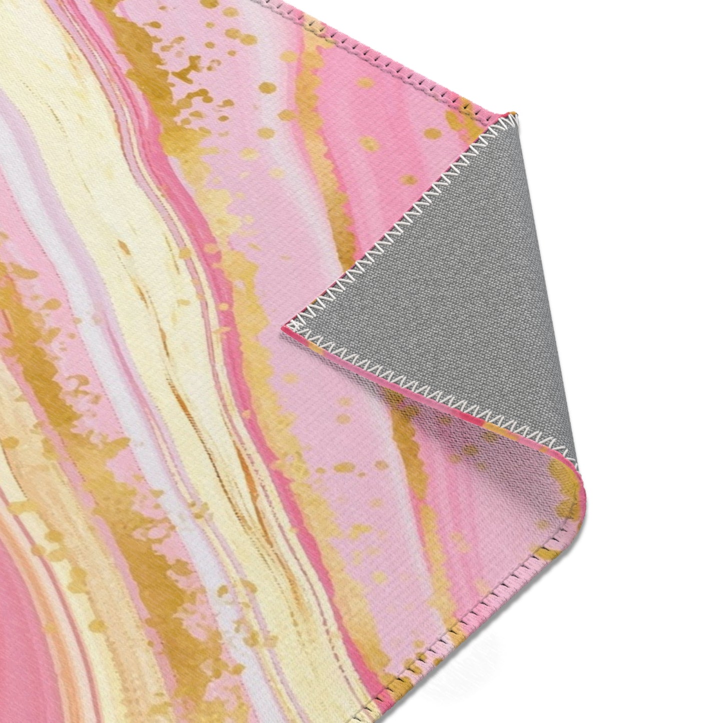 Pink Marble Area Rug – Soft Modern Floor Mat for Chic Home Decor