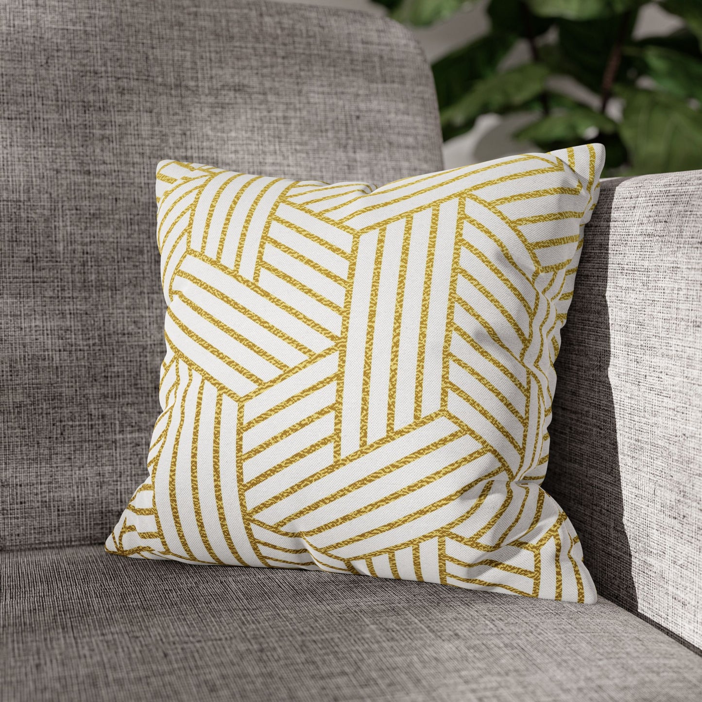 Geometric Throw Pillow Cover – Modern Pillowcase for Couch or Bed, Patterned Decorative Accent