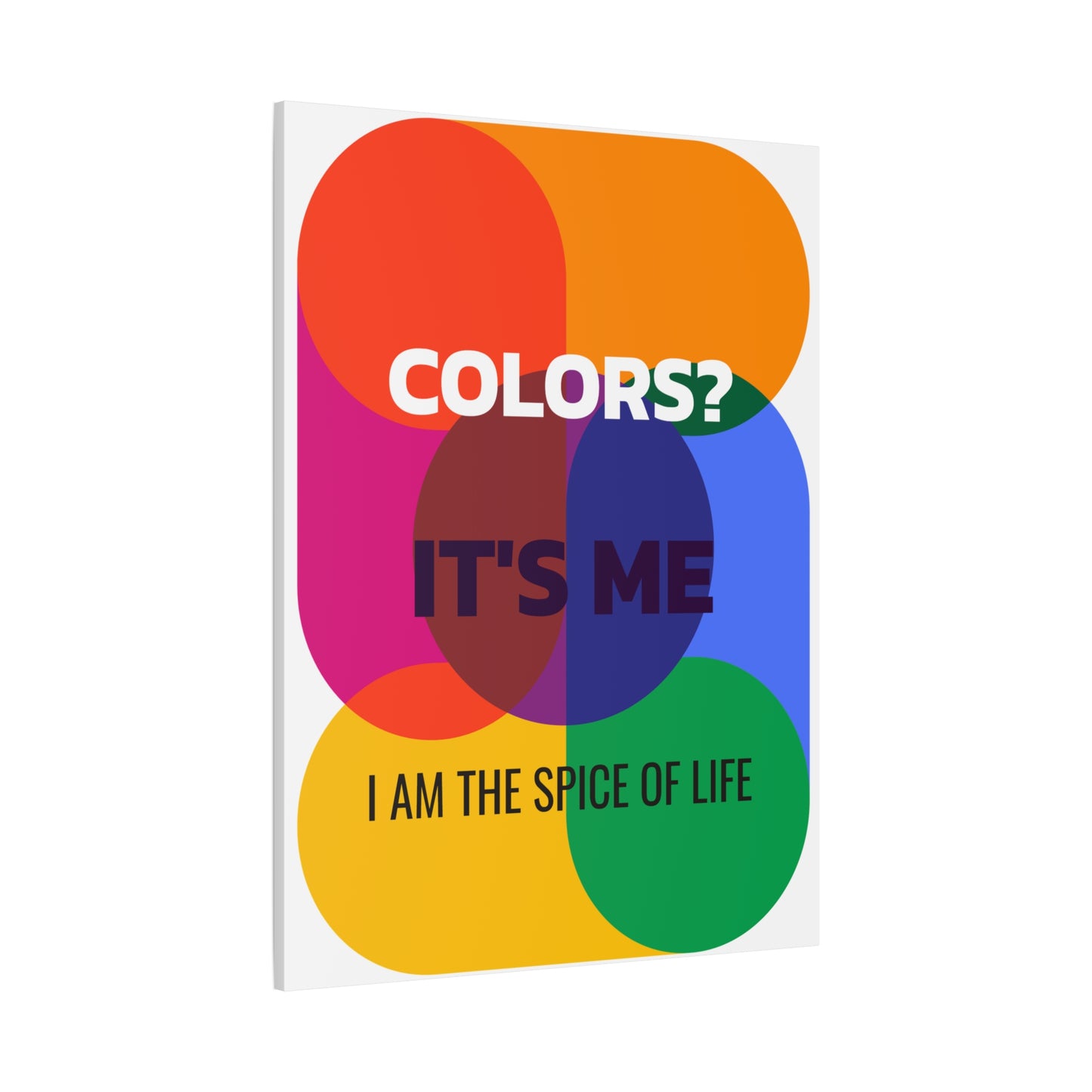 Witty Colorful Wall Decor, Vibrant Canvas Art