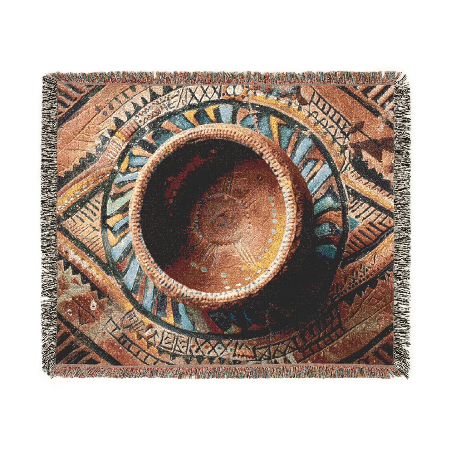 Moroccan Rug - Boho Handwoven Cotton – Soft Artistic Floor Tapestry for Living Room or Dining Area | Cozy Earthy Decor, Housewarming Gift