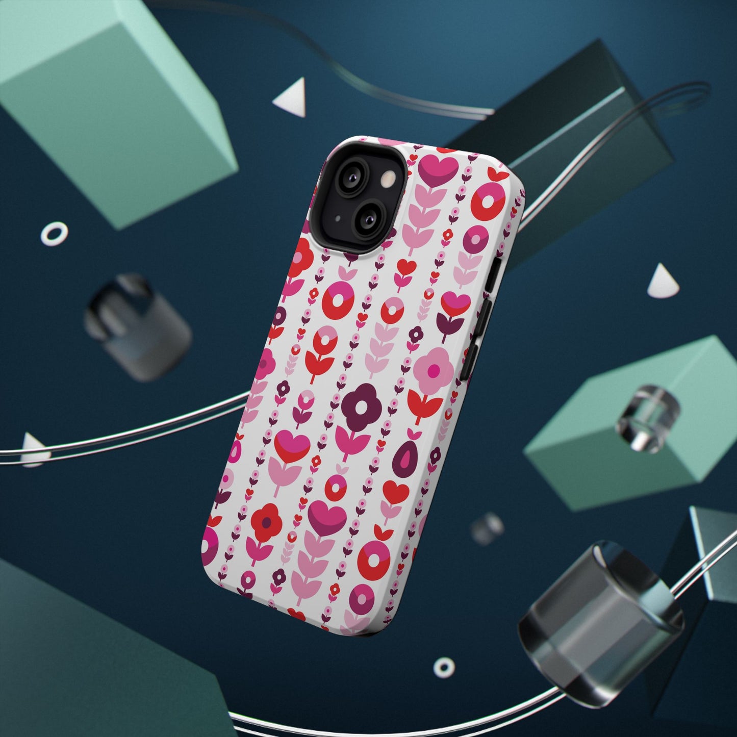 Floral Phone Case for iPhone & Samsung – Colorful Impact-Resistant Cover, Gift for Her