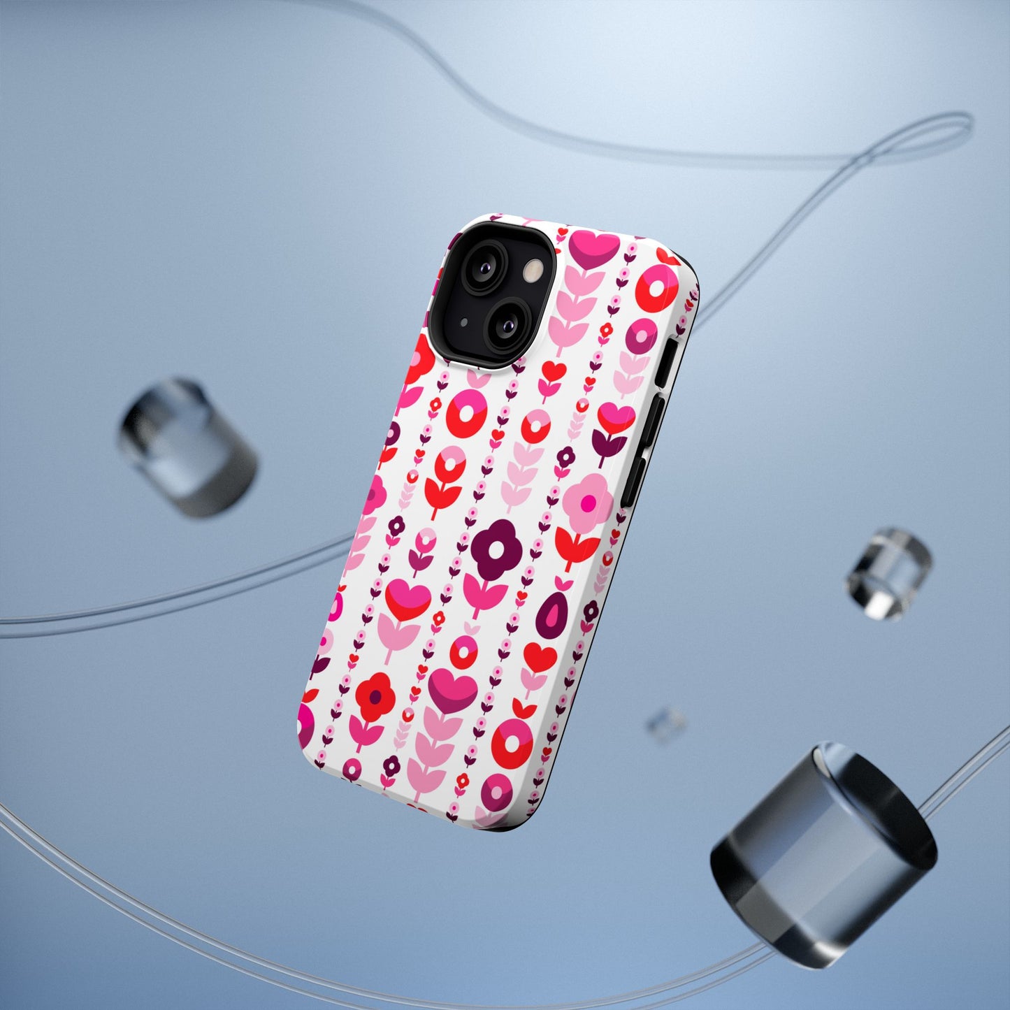 Floral Phone Case for iPhone & Samsung – Colorful Impact-Resistant Cover, Gift for Her