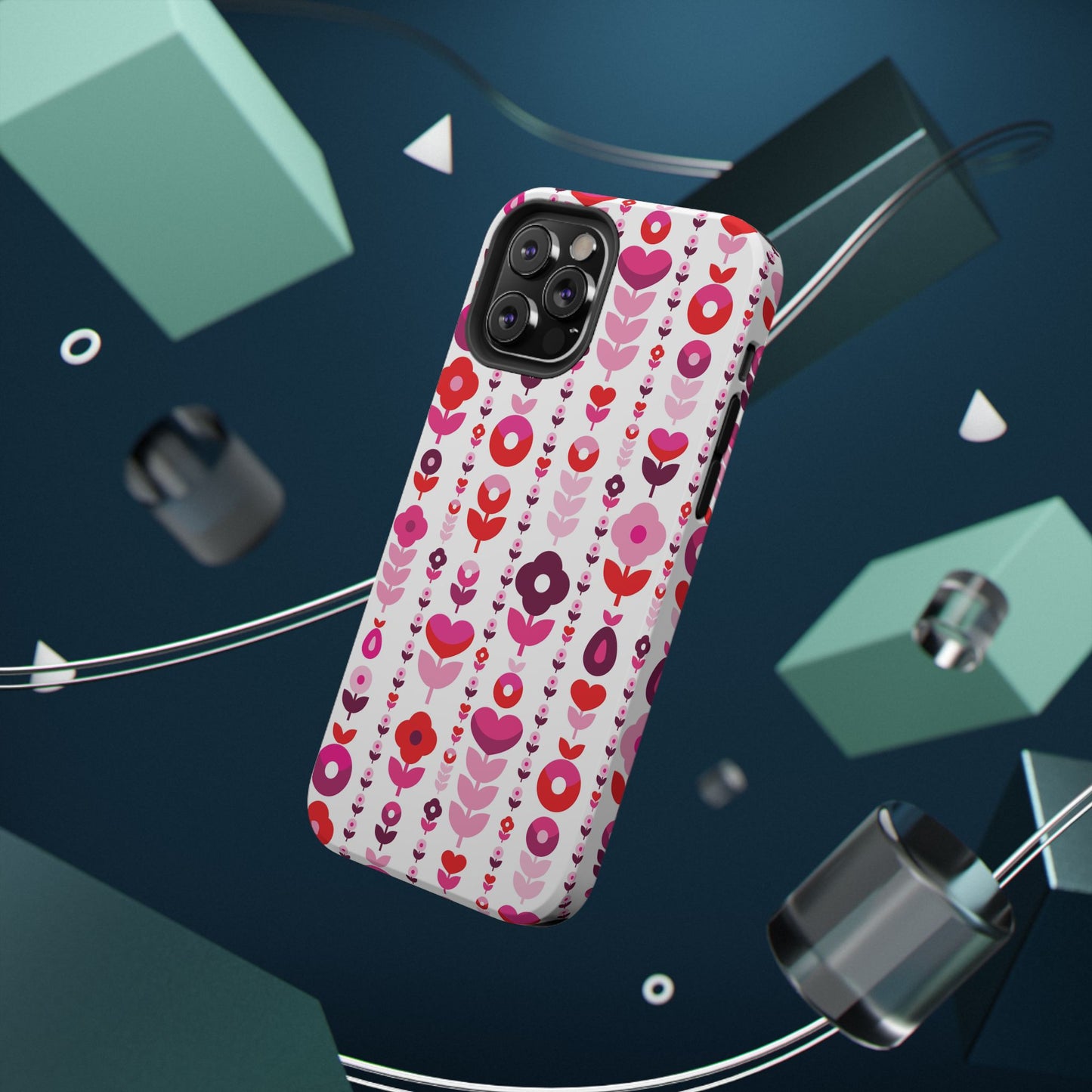 Floral Phone Case for iPhone & Samsung – Colorful Impact-Resistant Cover, Gift for Her