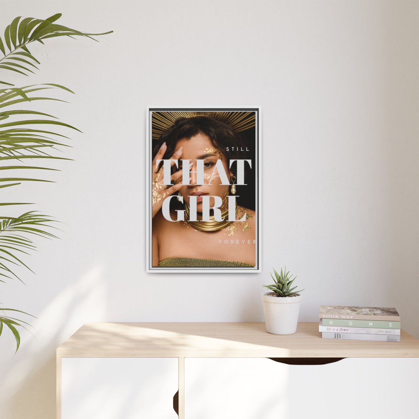 Bold Statement Matte Canvas Wall Art – 'That Girl' Motivational Home Office Decor – Modern Inspirational Artwork – Gift for Entrepreneurs & Creatives