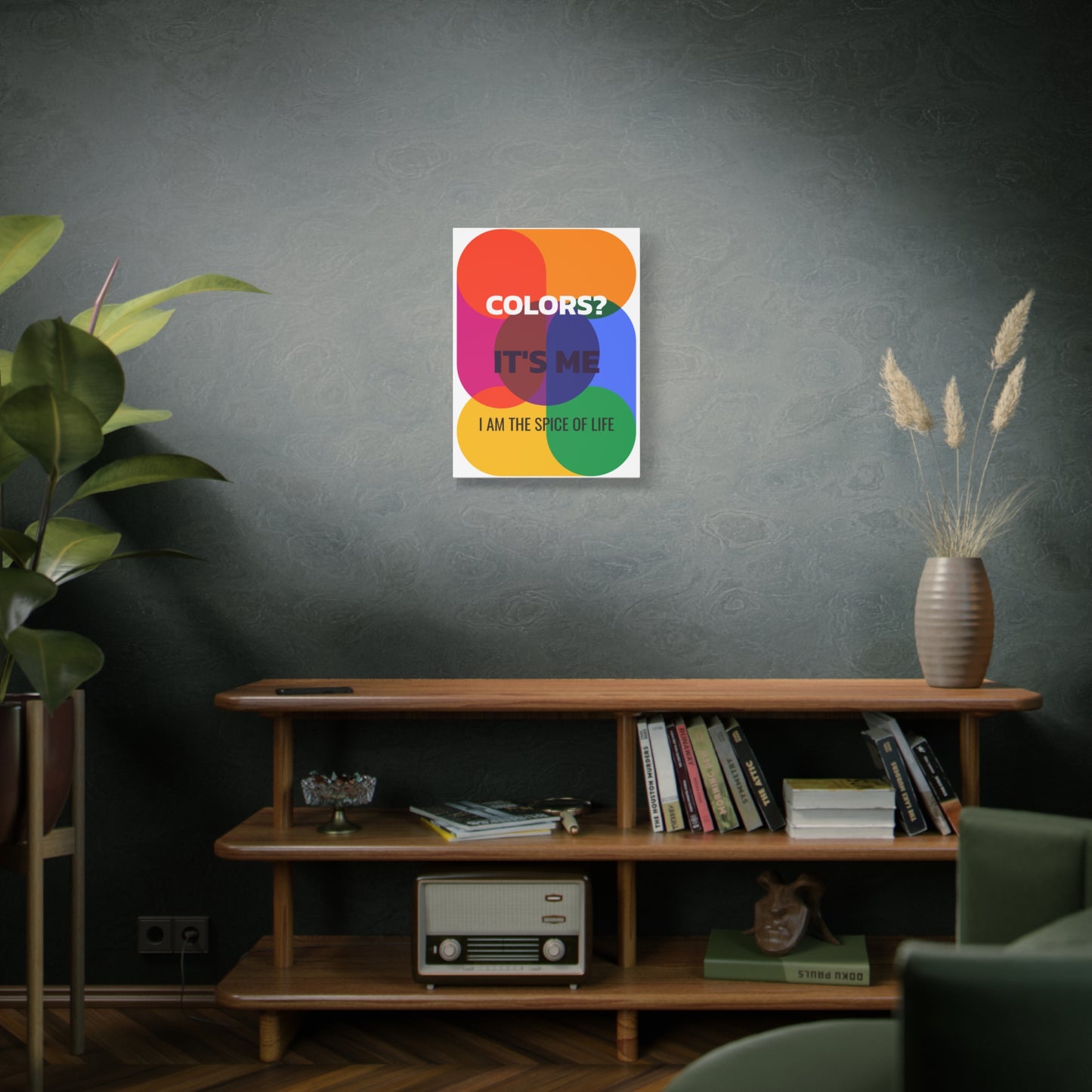 Witty Colorful Wall Decor, Vibrant Canvas Art