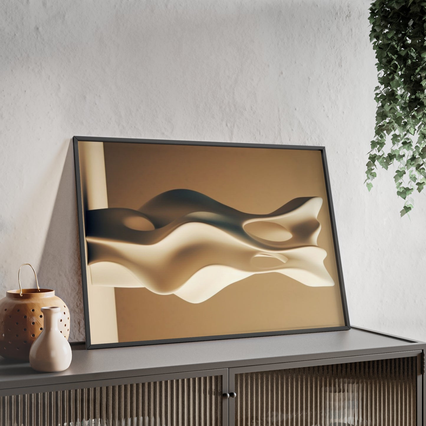 Wabi Sabi art- Minimalist Wall Art Printable – Brown Neutral Abstract Digital Download for Modern Home Decor