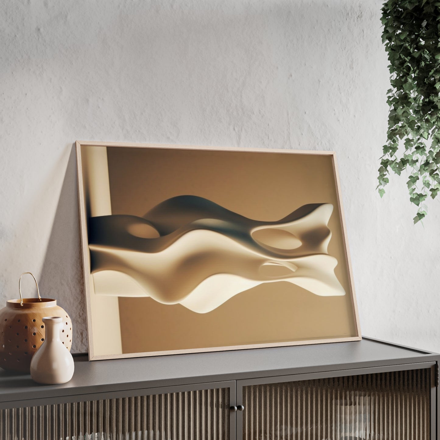 Wabi Sabi art- Minimalist Wall Art Printable – Brown Neutral Abstract Digital Download for Modern Home Decor