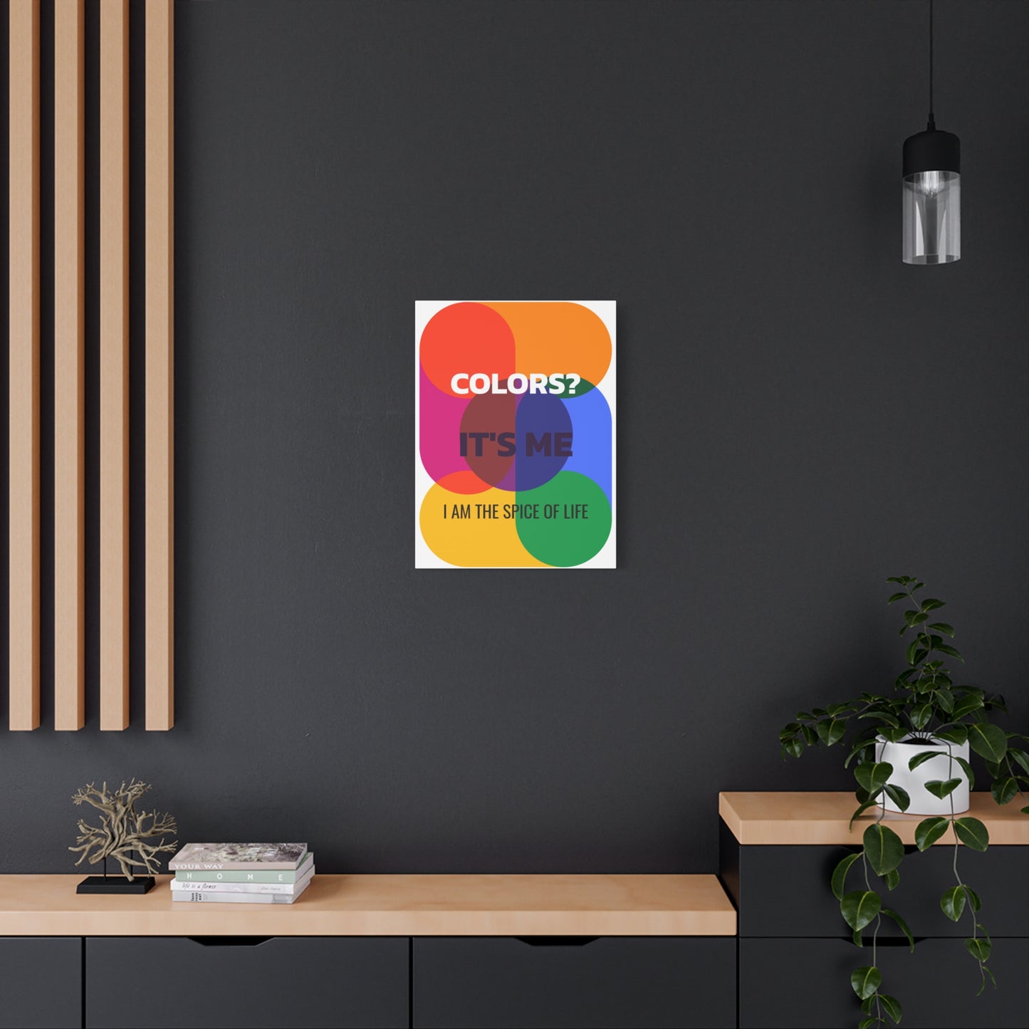 Witty Colorful Wall Decor, Vibrant Canvas Art