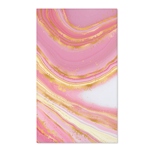 Pink Marble Area Rug – Soft Modern Floor Mat for Chic Home Decor