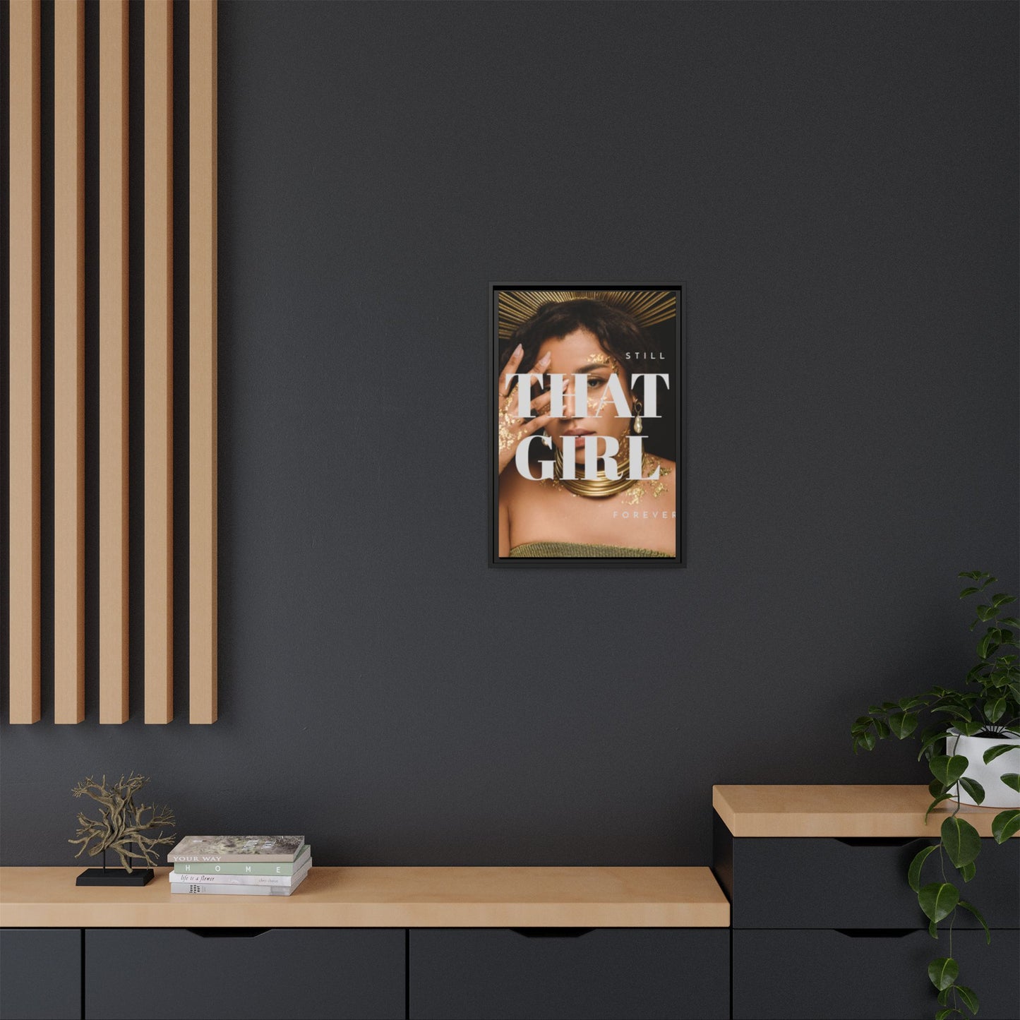 Bold Statement Matte Canvas Wall Art – 'That Girl' Motivational Home Office Decor – Modern Inspirational Artwork – Gift for Entrepreneurs & Creatives